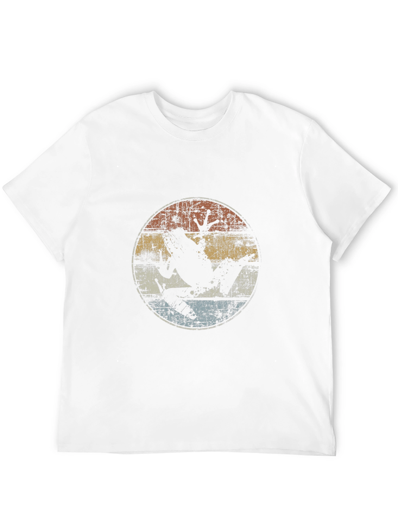 Retro Frog Graphic Tee - Distressed Design