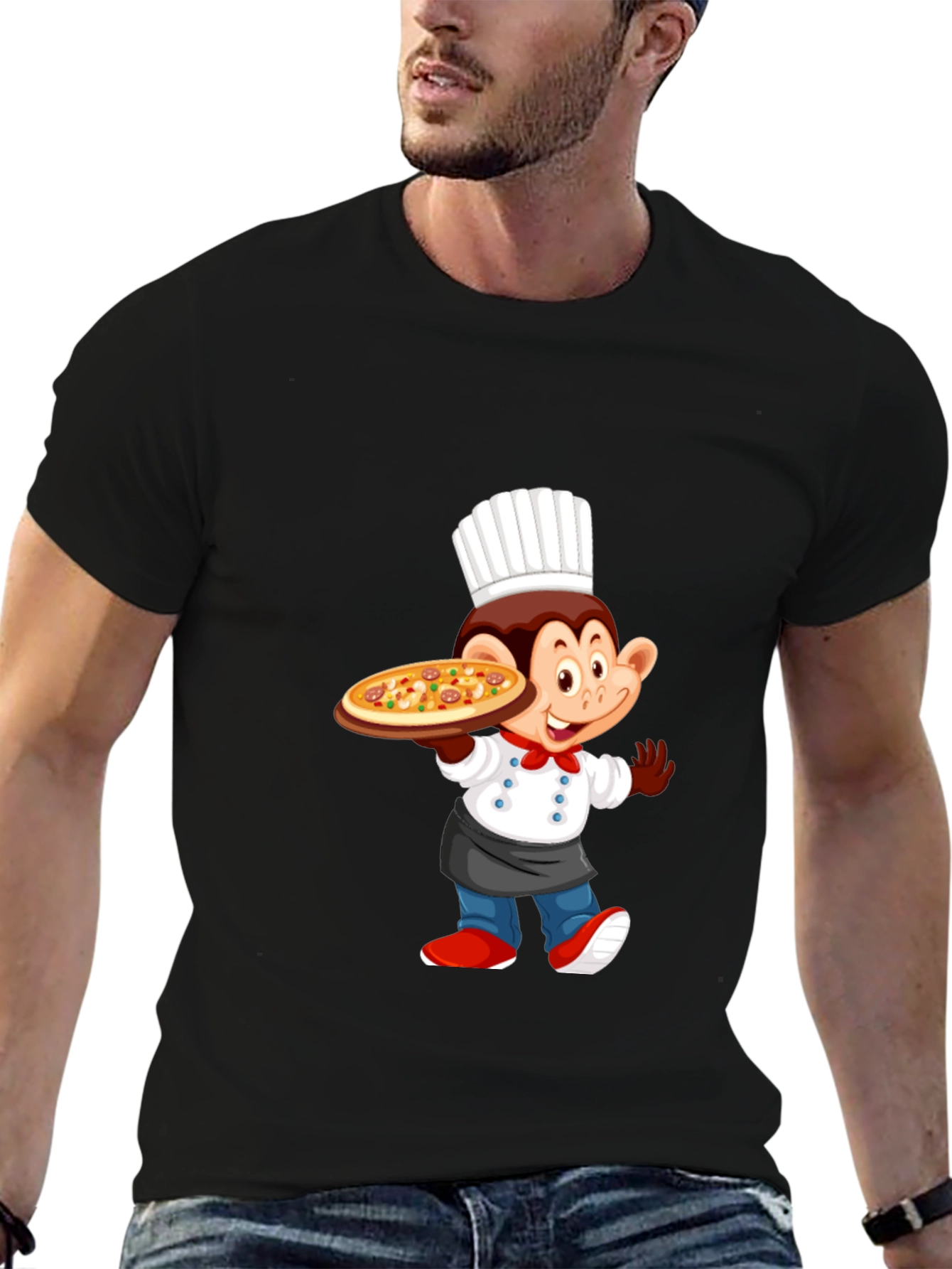 Chef Monkey Pizza T-Shirt