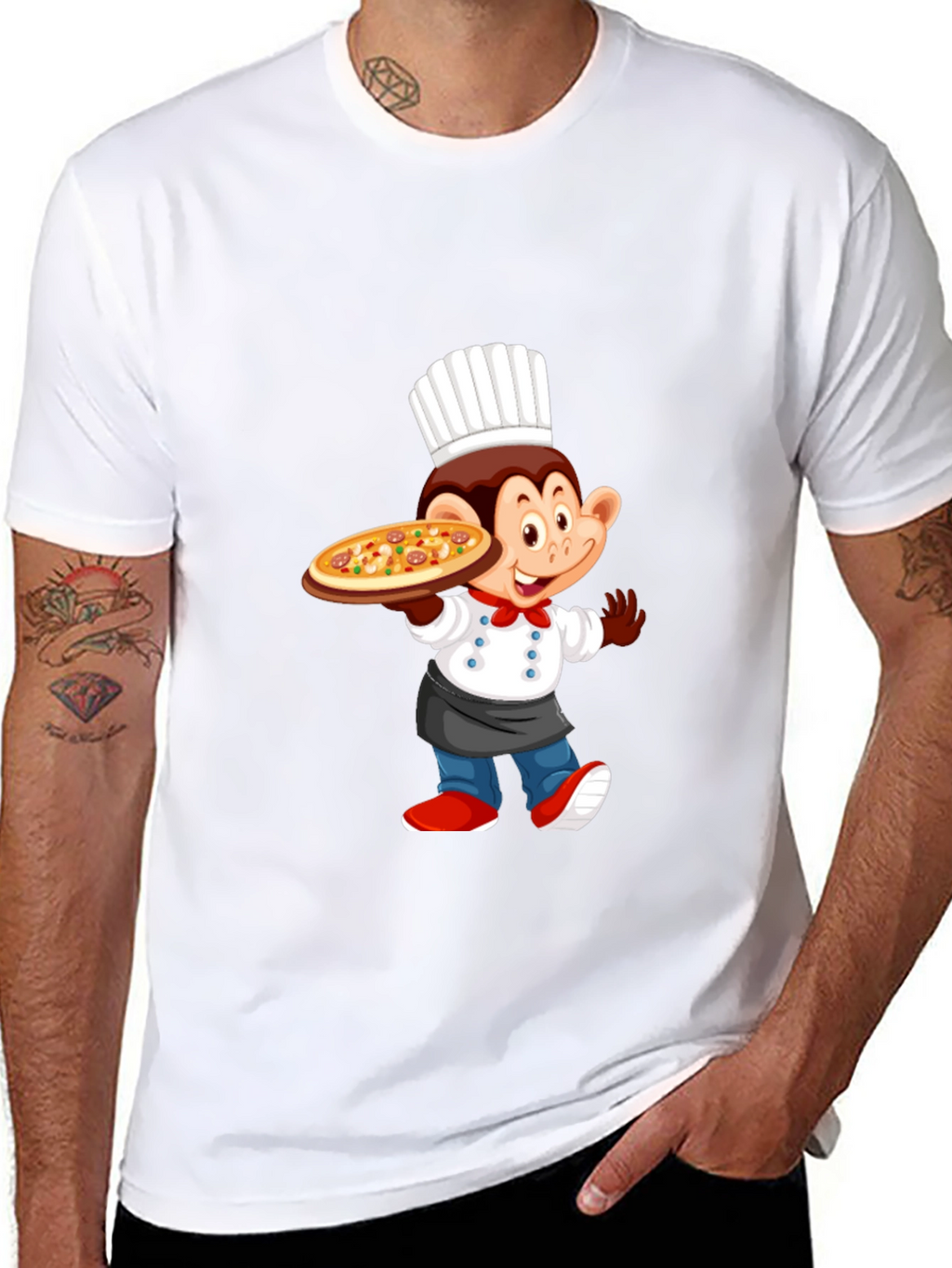 Chef Monkey Pizza T-Shirt