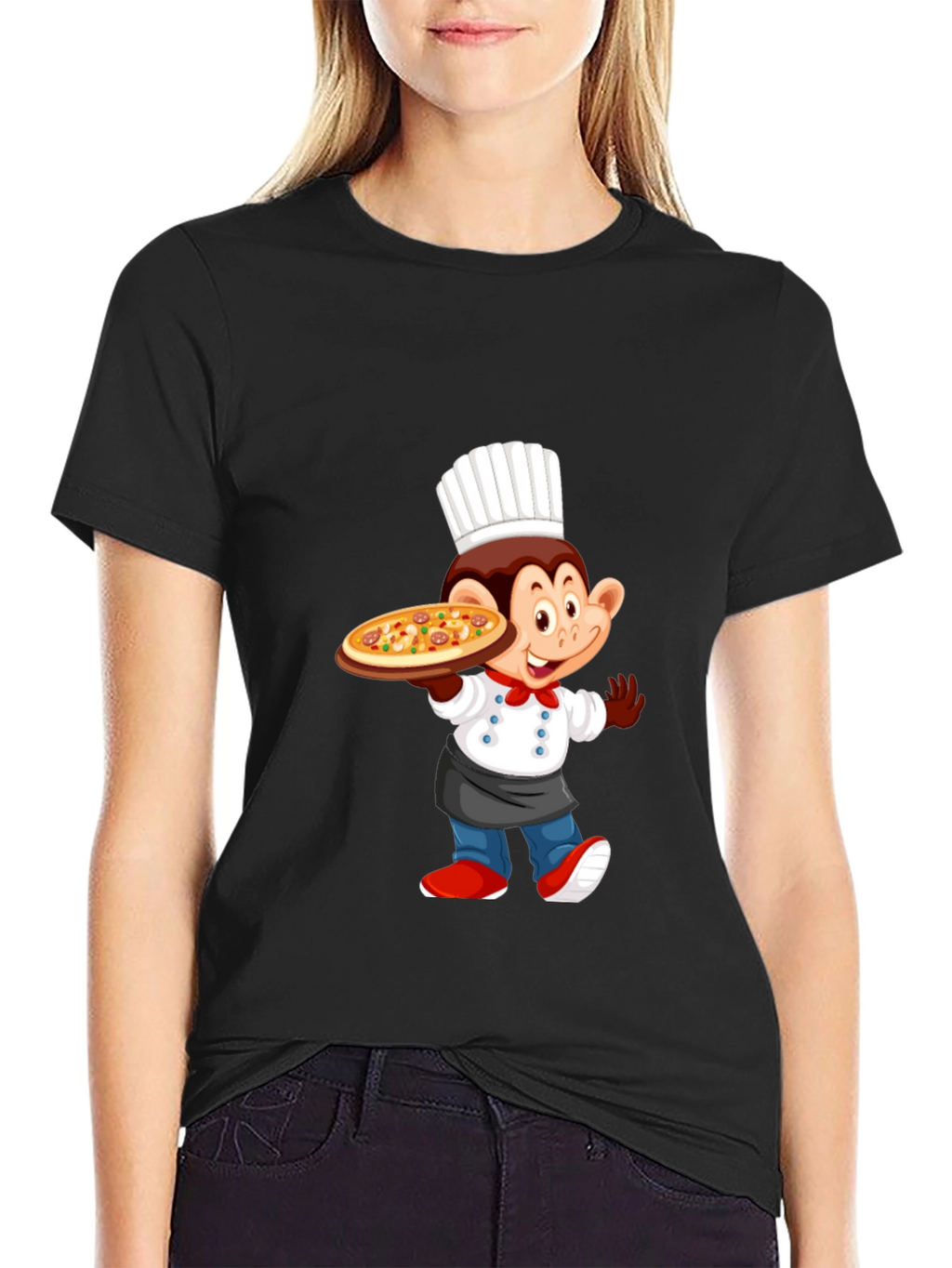Chef Monkey Pizza T-Shirt