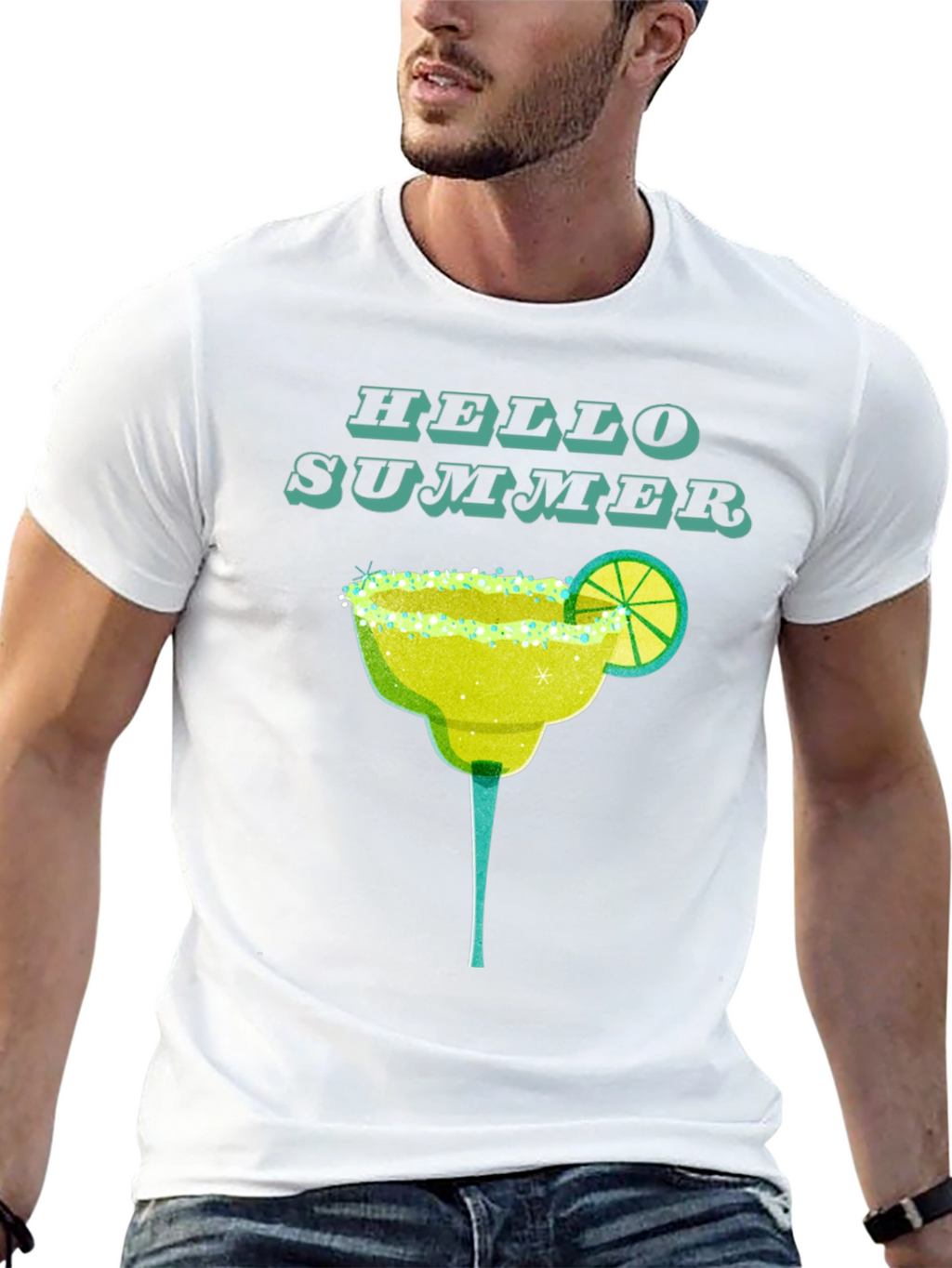 Hello Summer Margarita T-Shirt - Trendy Graphic Tee