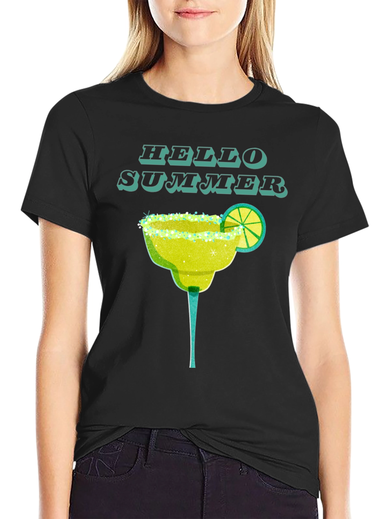 Hello Summer Margarita T-Shirt - Trendy Graphic Tee