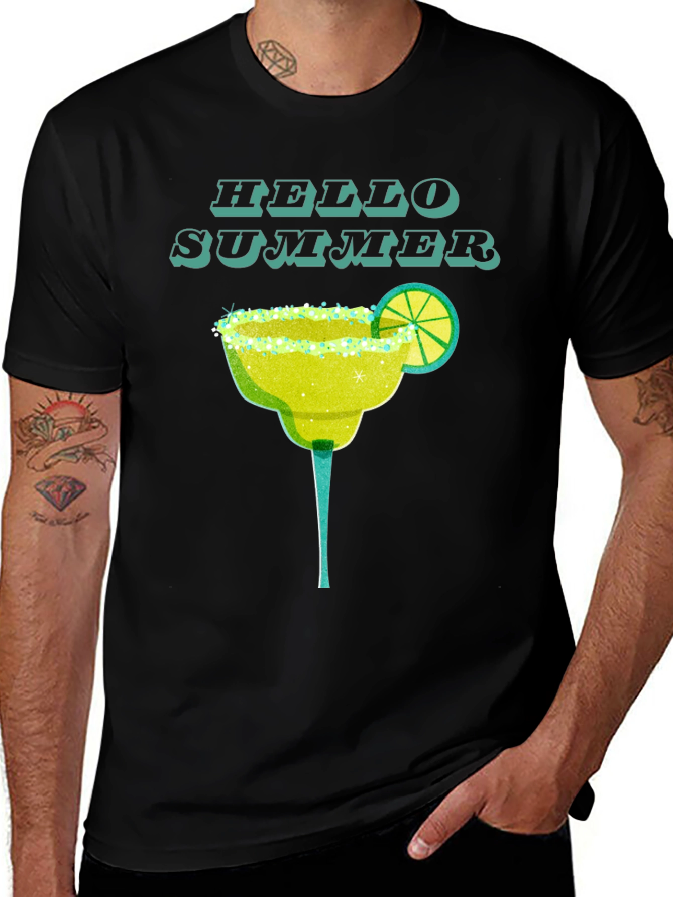 Hello Summer Margarita T-Shirt - Trendy Graphic Tee