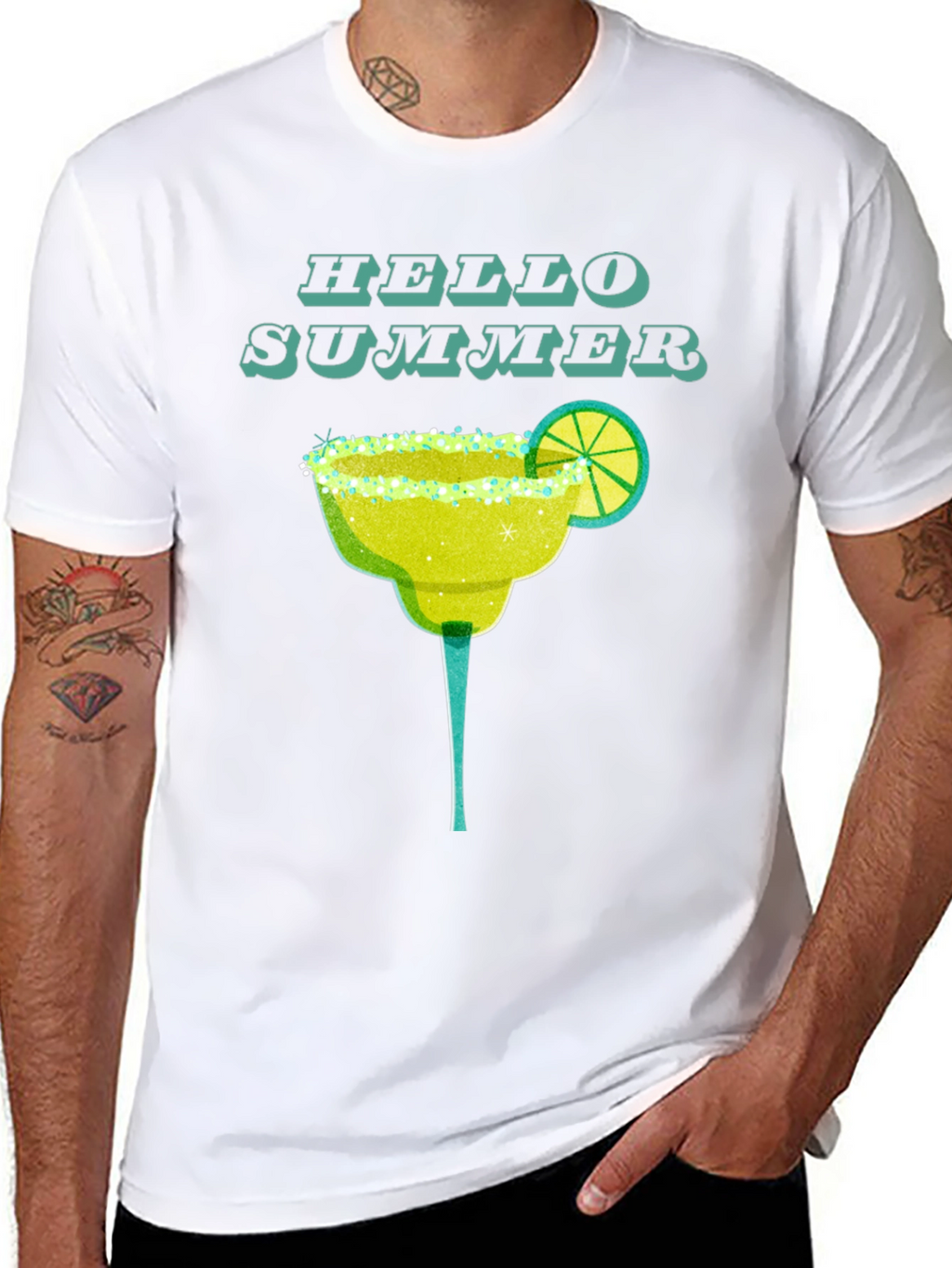 Hello Summer Margarita T-Shirt - Trendy Graphic Tee