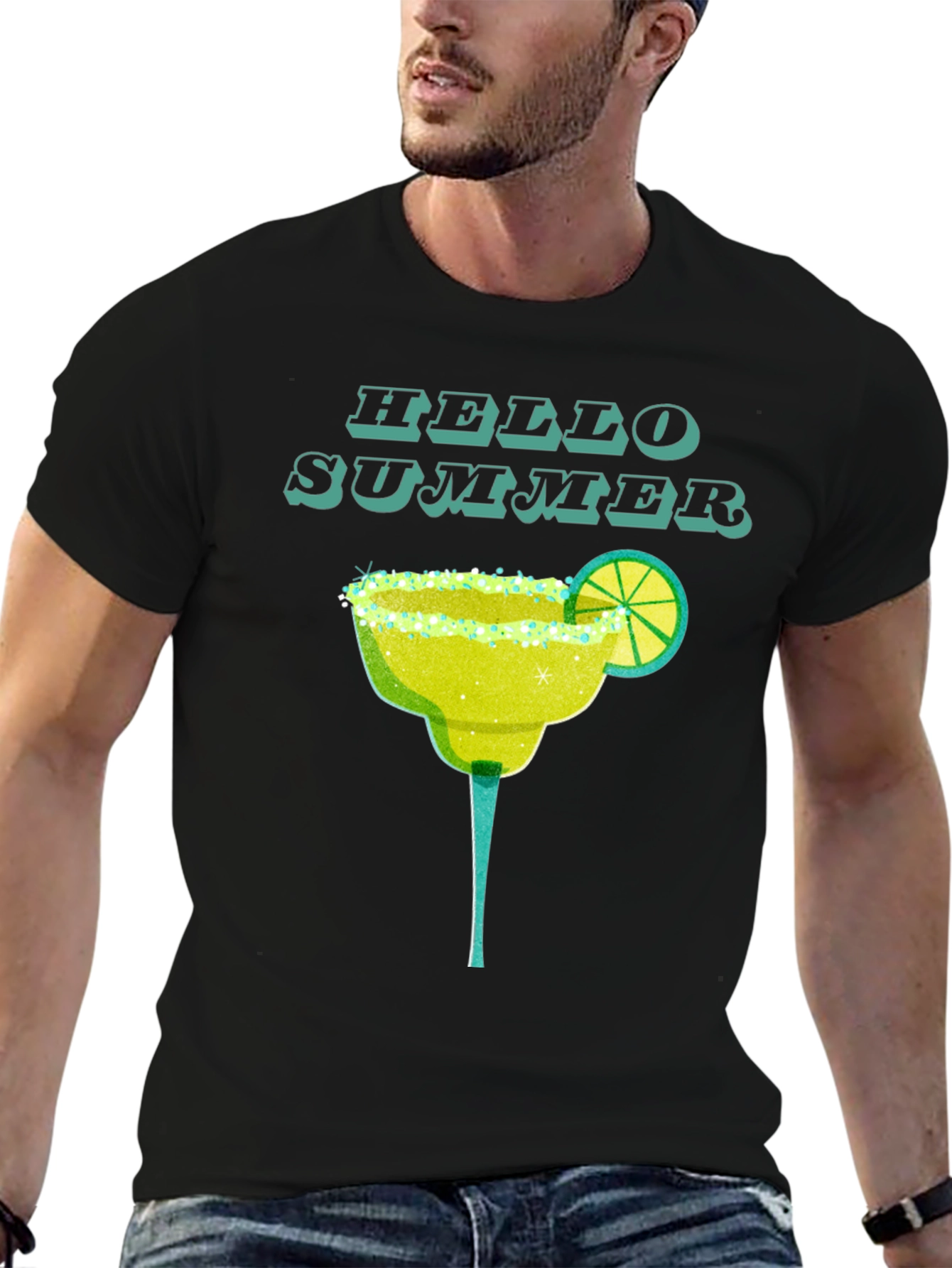 Hello Summer Margarita T-Shirt - Trendy Graphic Tee