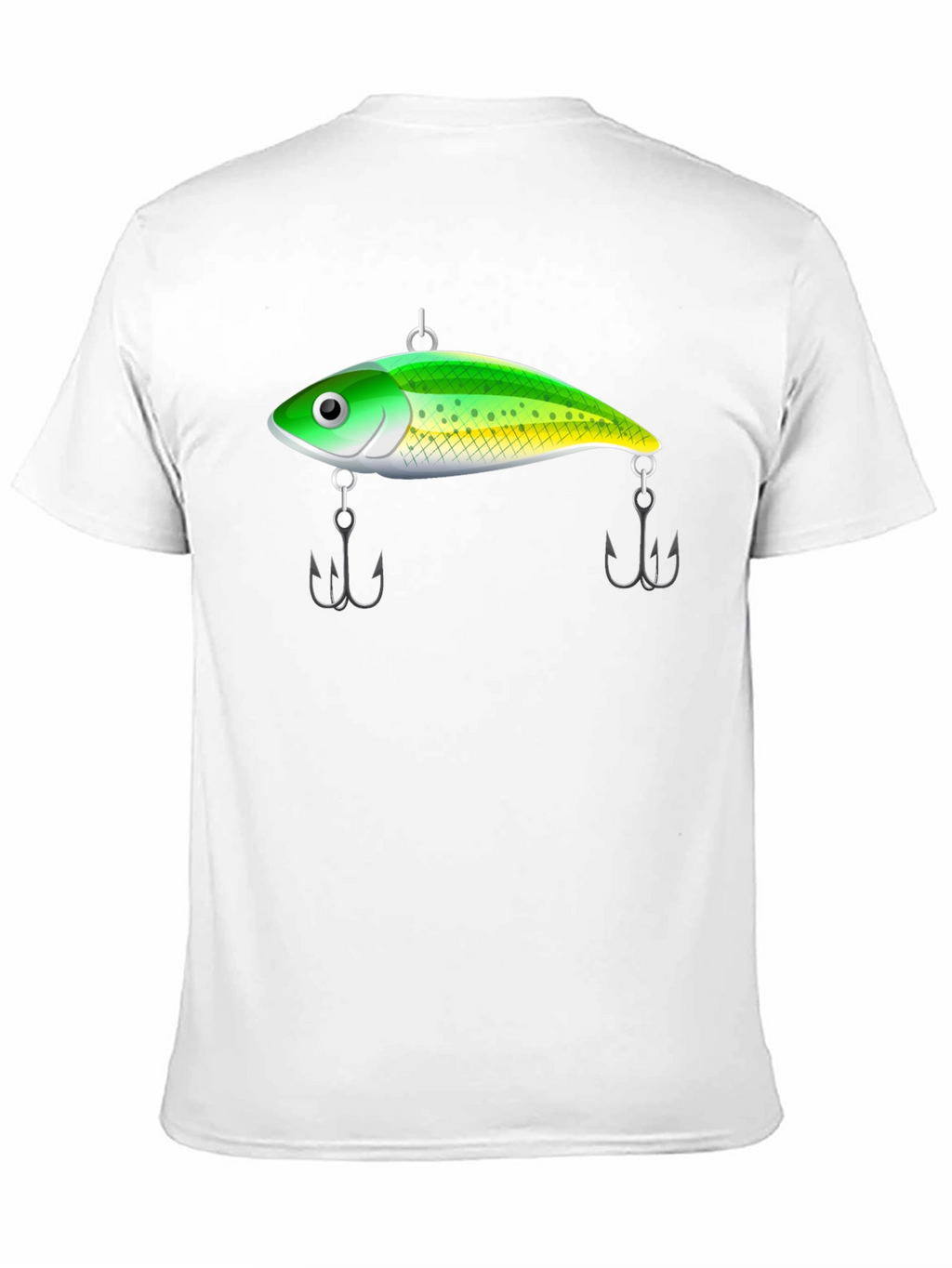 Fishing Lure Graphic Tee - Black Cotton T-Shirt
