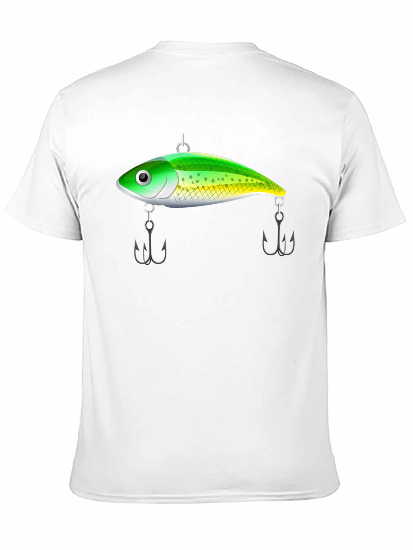 Fishing Lure Graphic Tee - Black Cotton T-Shirt