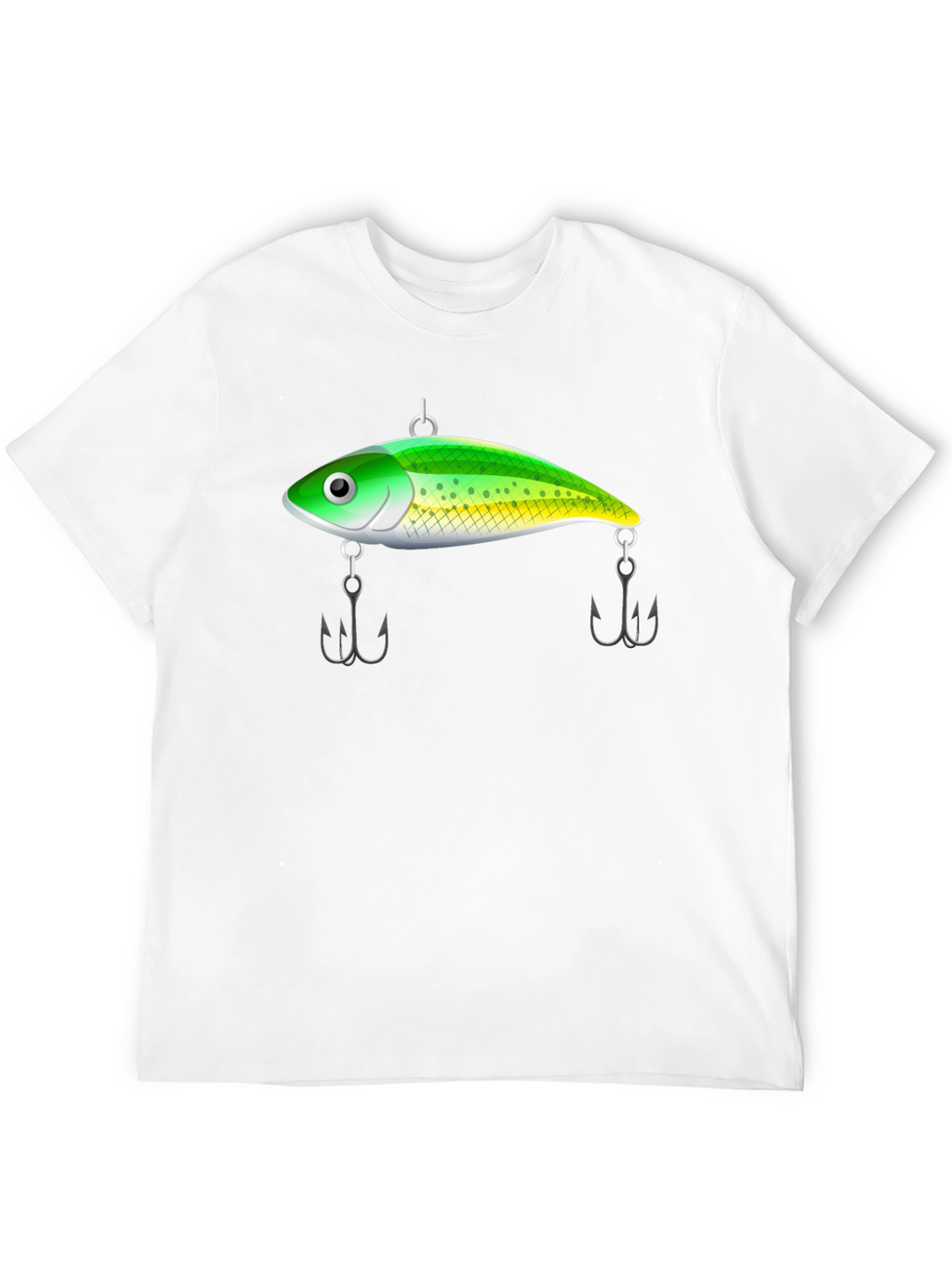 Fishing Lure Graphic Tee - Black Cotton T-Shirt