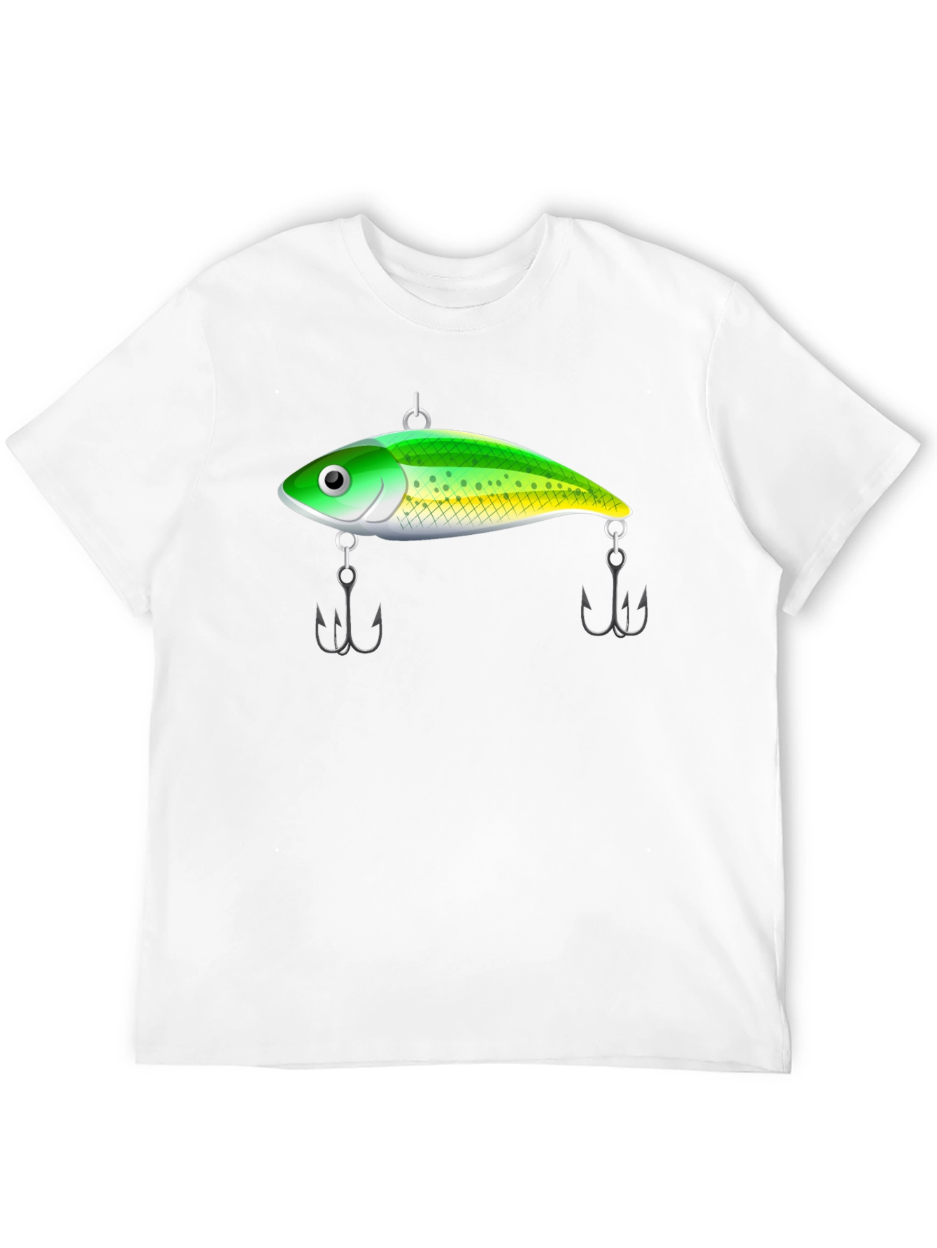 Fishing Lure Graphic Tee - Black Cotton T-Shirt