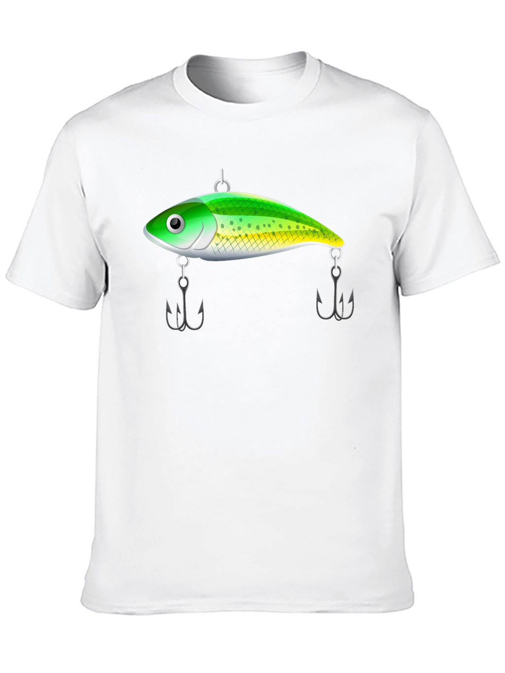 Fishing Lure Graphic Tee - Black Cotton T-Shirt