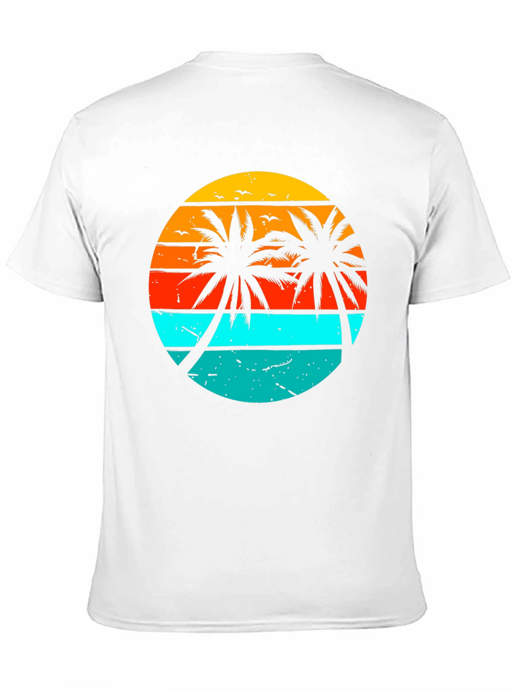 Retro Sunset Palm Tree Graphic T-Shirt