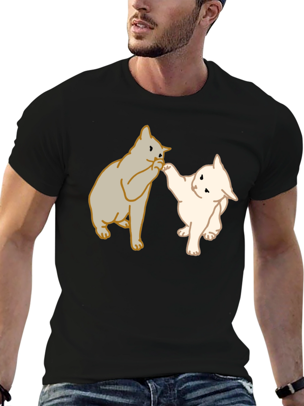 Cat High Five T-Shirt - Funny Kitten Tee