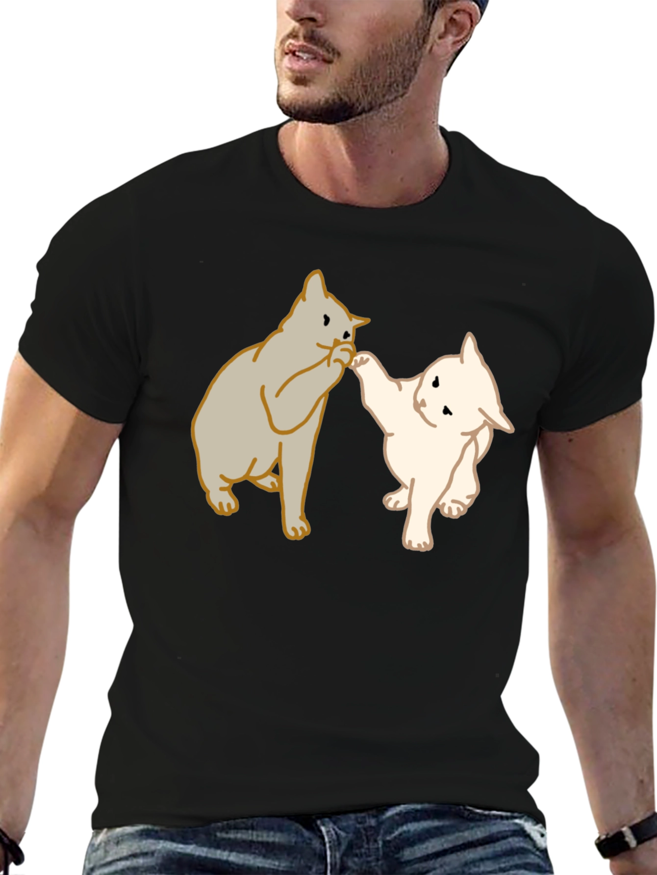 Cat High Five T-Shirt - Funny Kitten Tee
