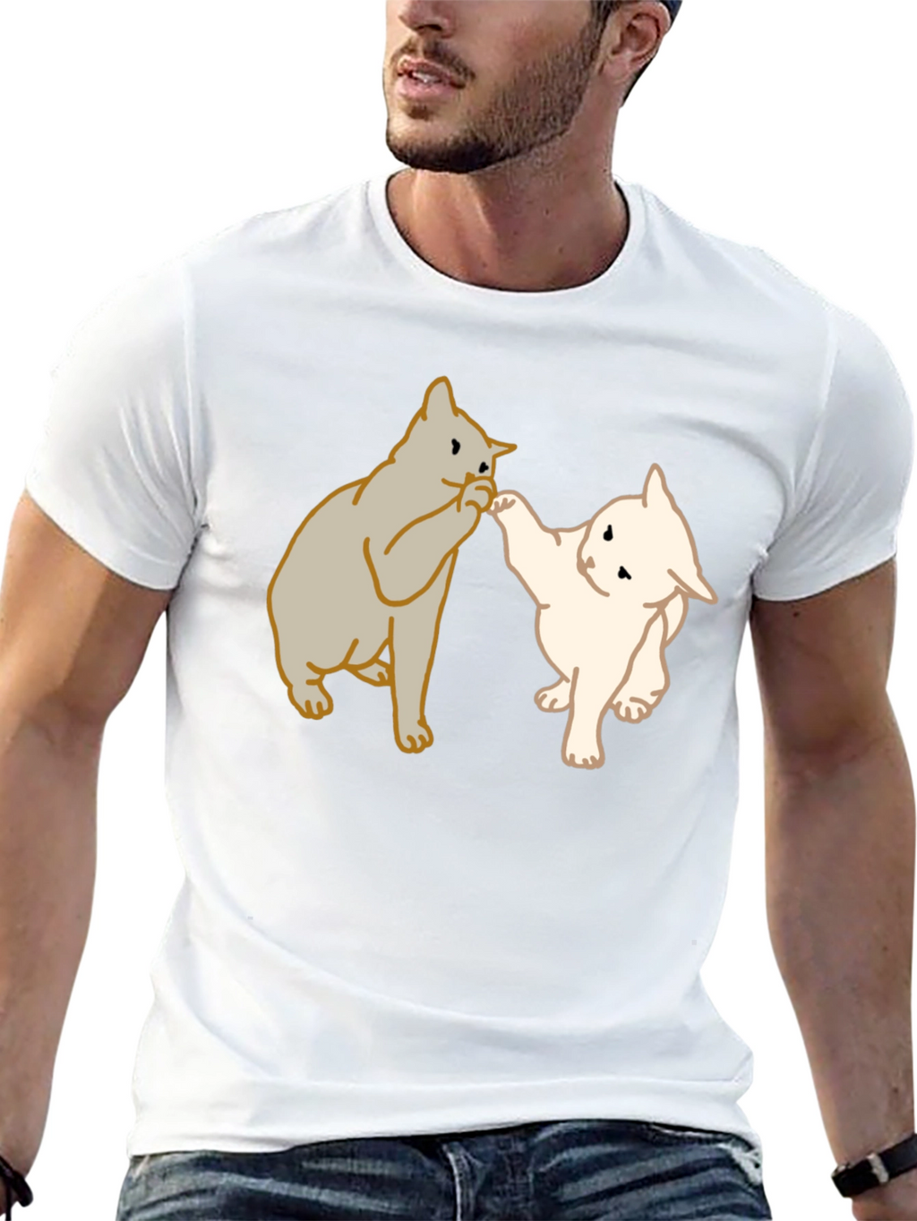 Cat High Five T-Shirt - Funny Kitten Tee