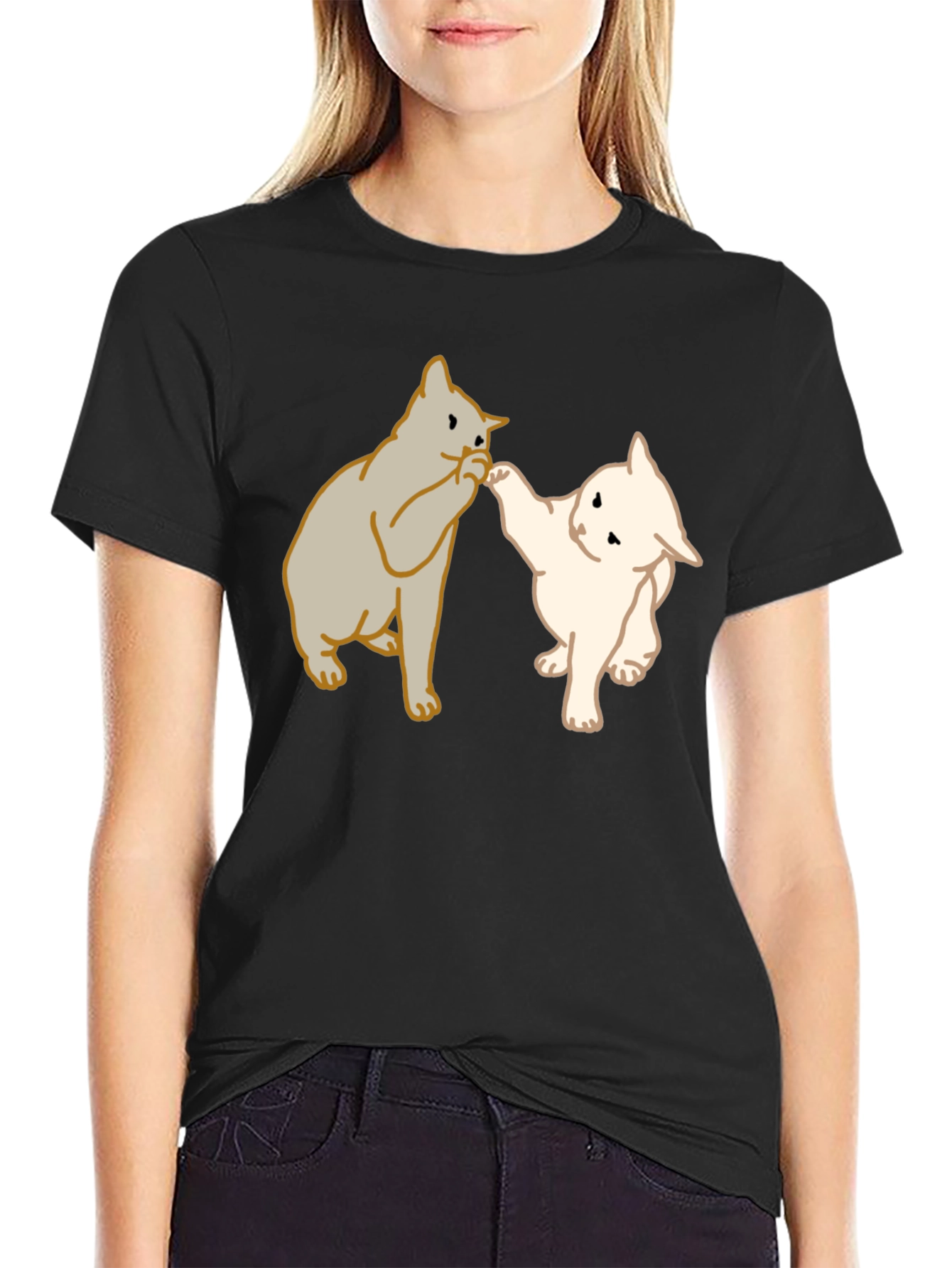 Cat High Five T-Shirt - Funny Kitten Tee