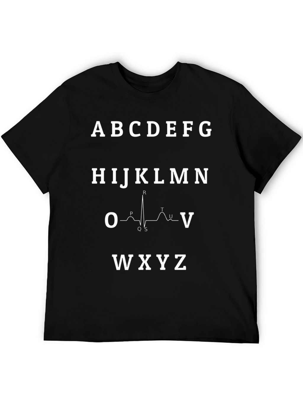 ECG Alphabet T-Shirt - Unique Medical Design