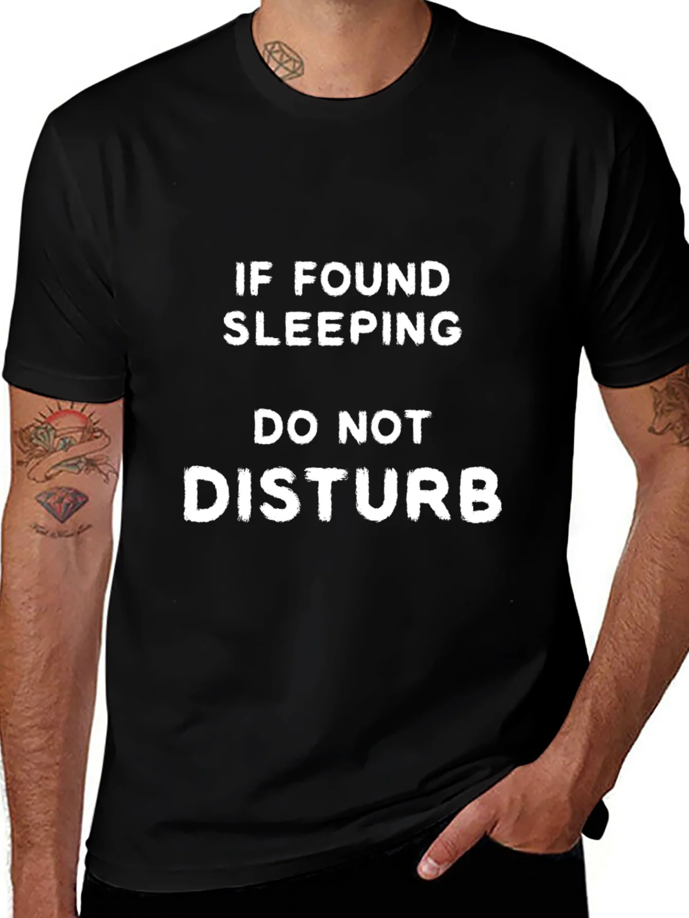 Funny Sleeping Graphic Tee - Do Not Disturb