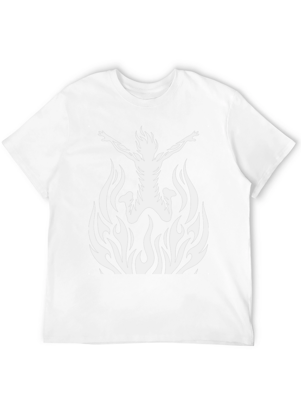 Fiery Silhouette Graphic Tee - Black Cotton T-Shirt