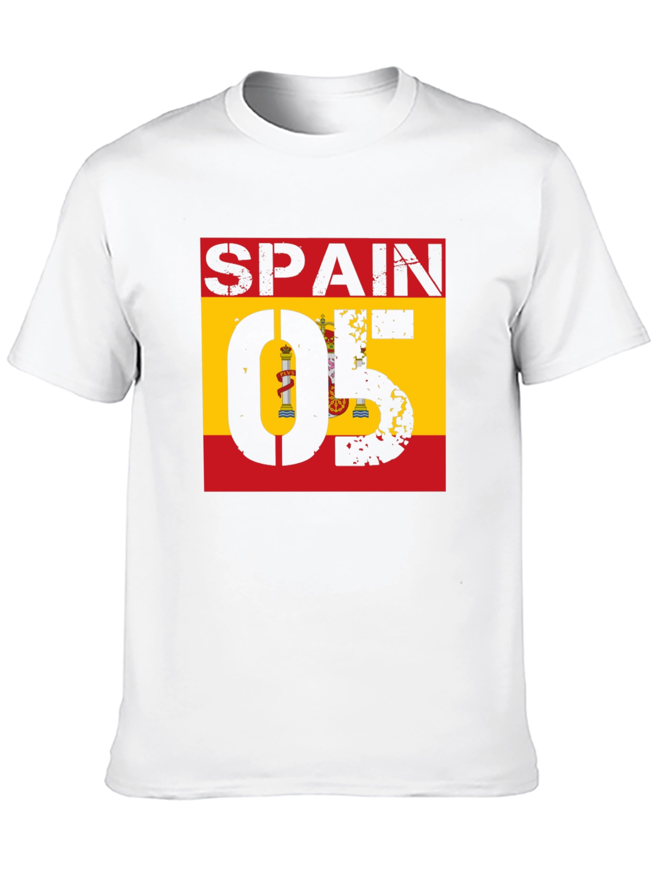 Spain 05 Flag Graphic Tee - Black Cotton Shirt