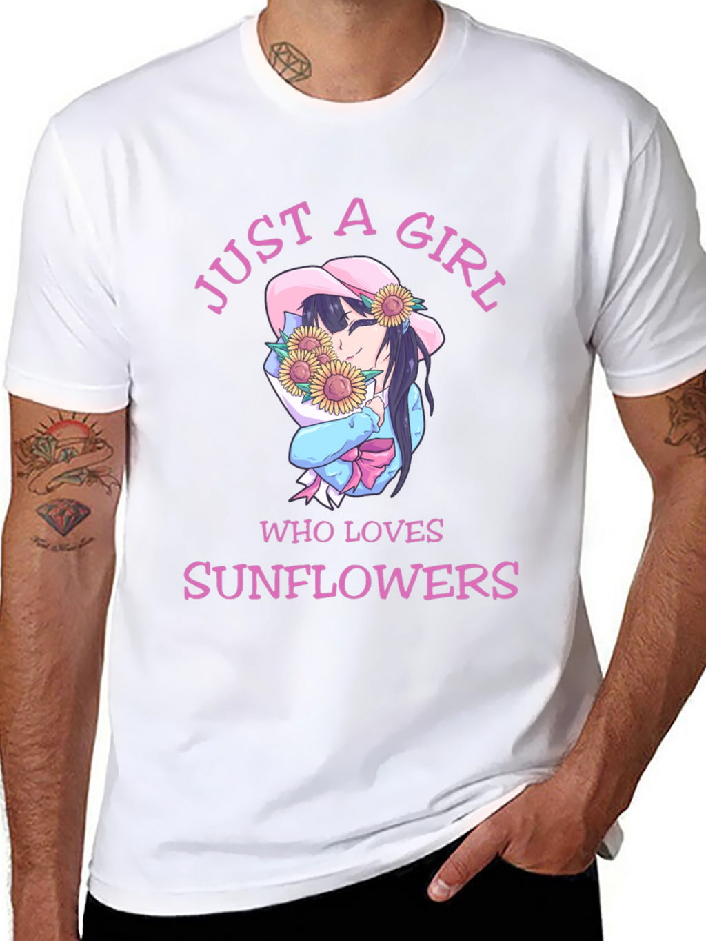 Just a Girl Who Loves Sunflowers T-Shirt
