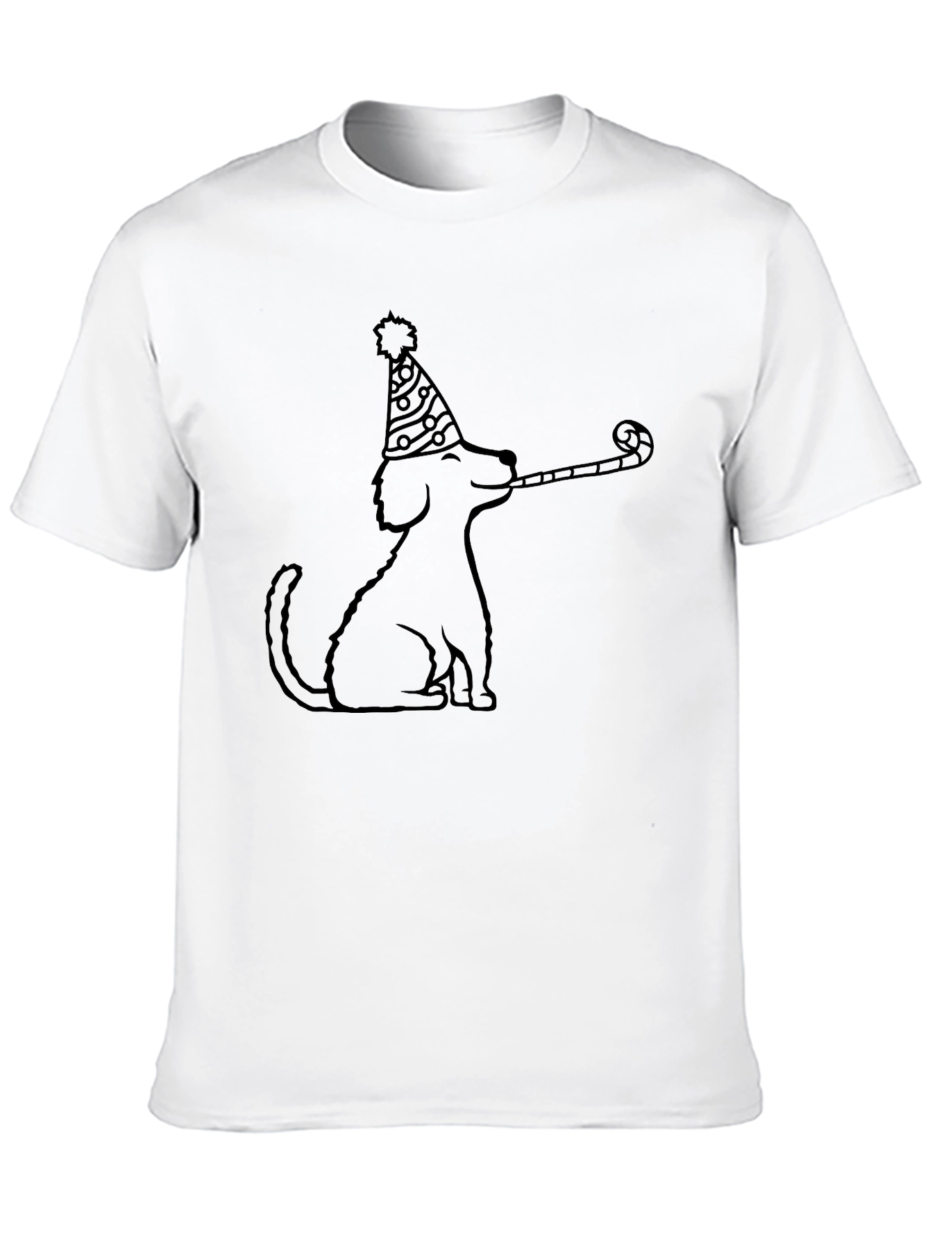 Party Dog Graphic T-Shirt - Black