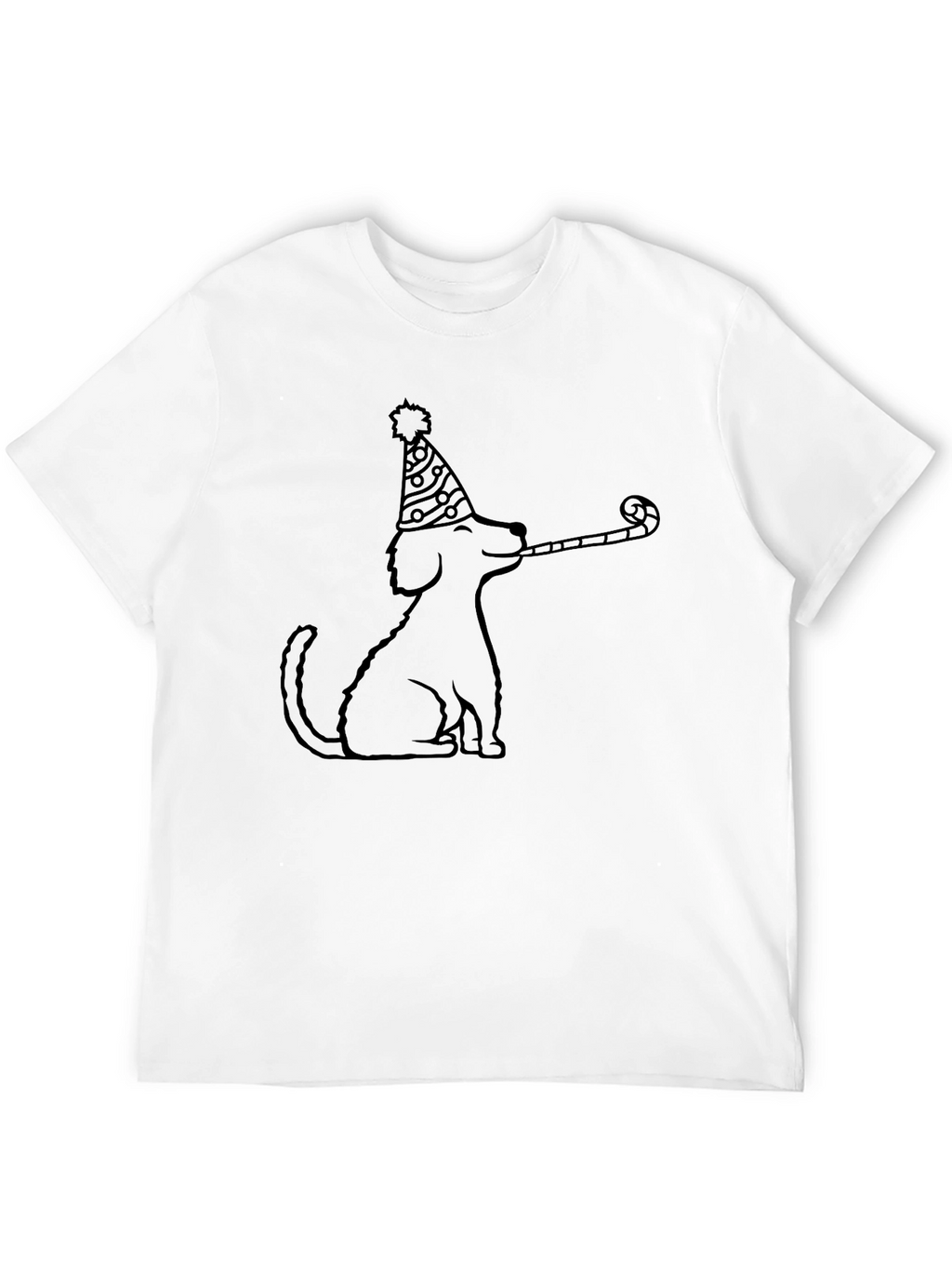 Party Dog Graphic T-Shirt - Black