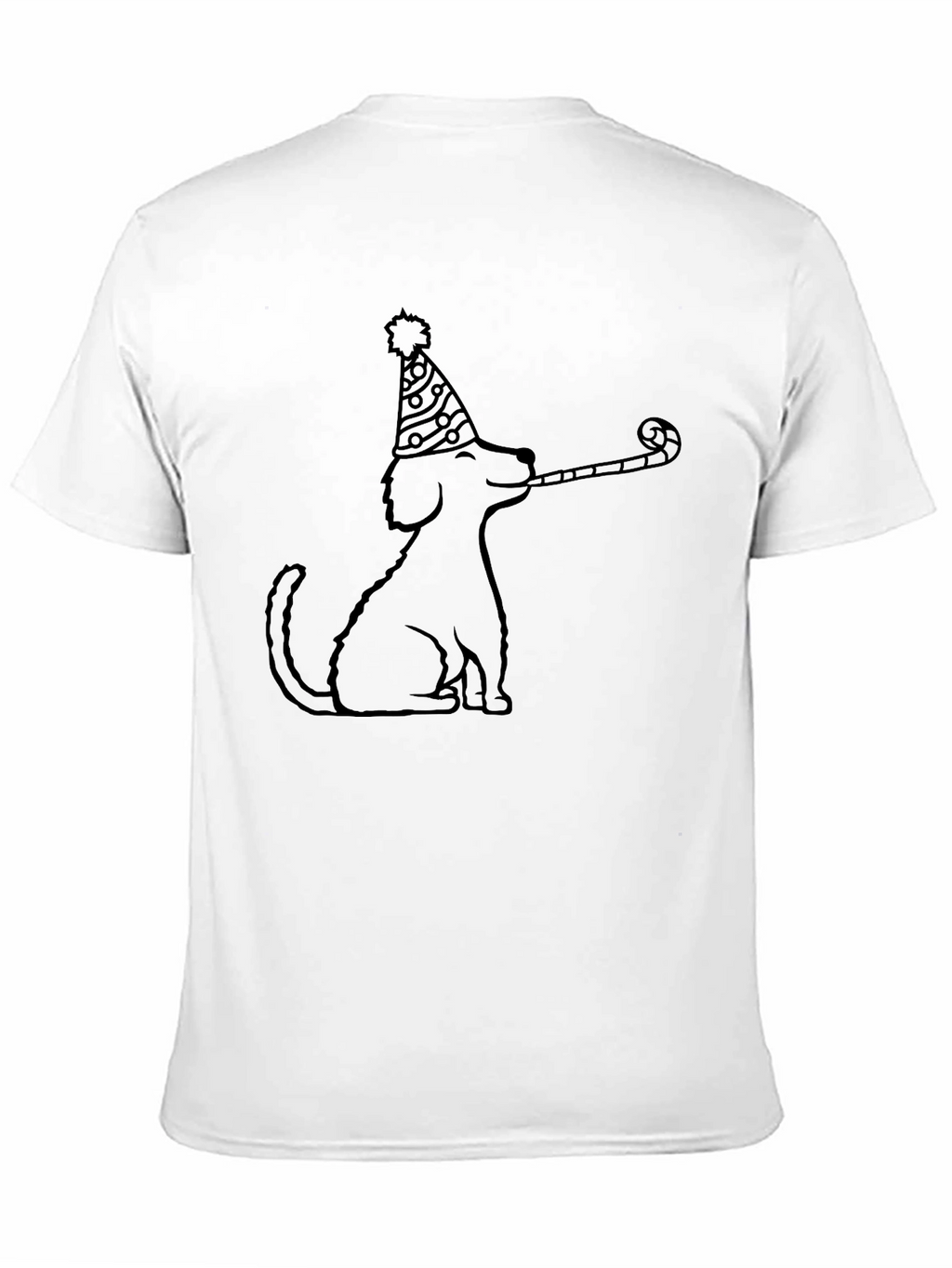 Party Dog Graphic T-Shirt - Black