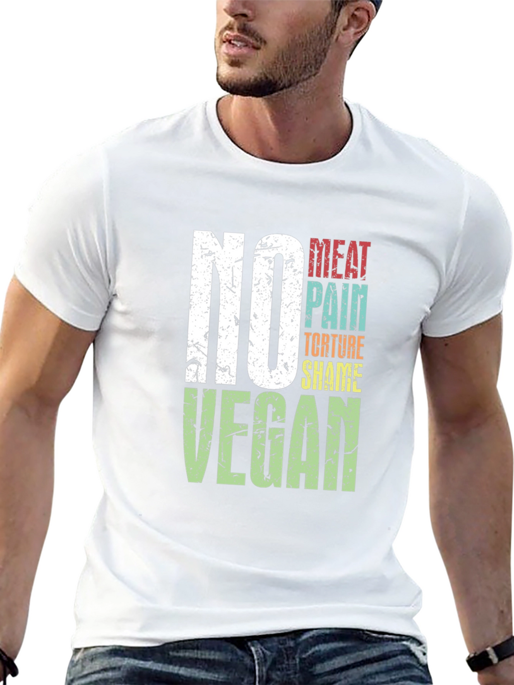 Vegan Slogan Graphic T-Shirt