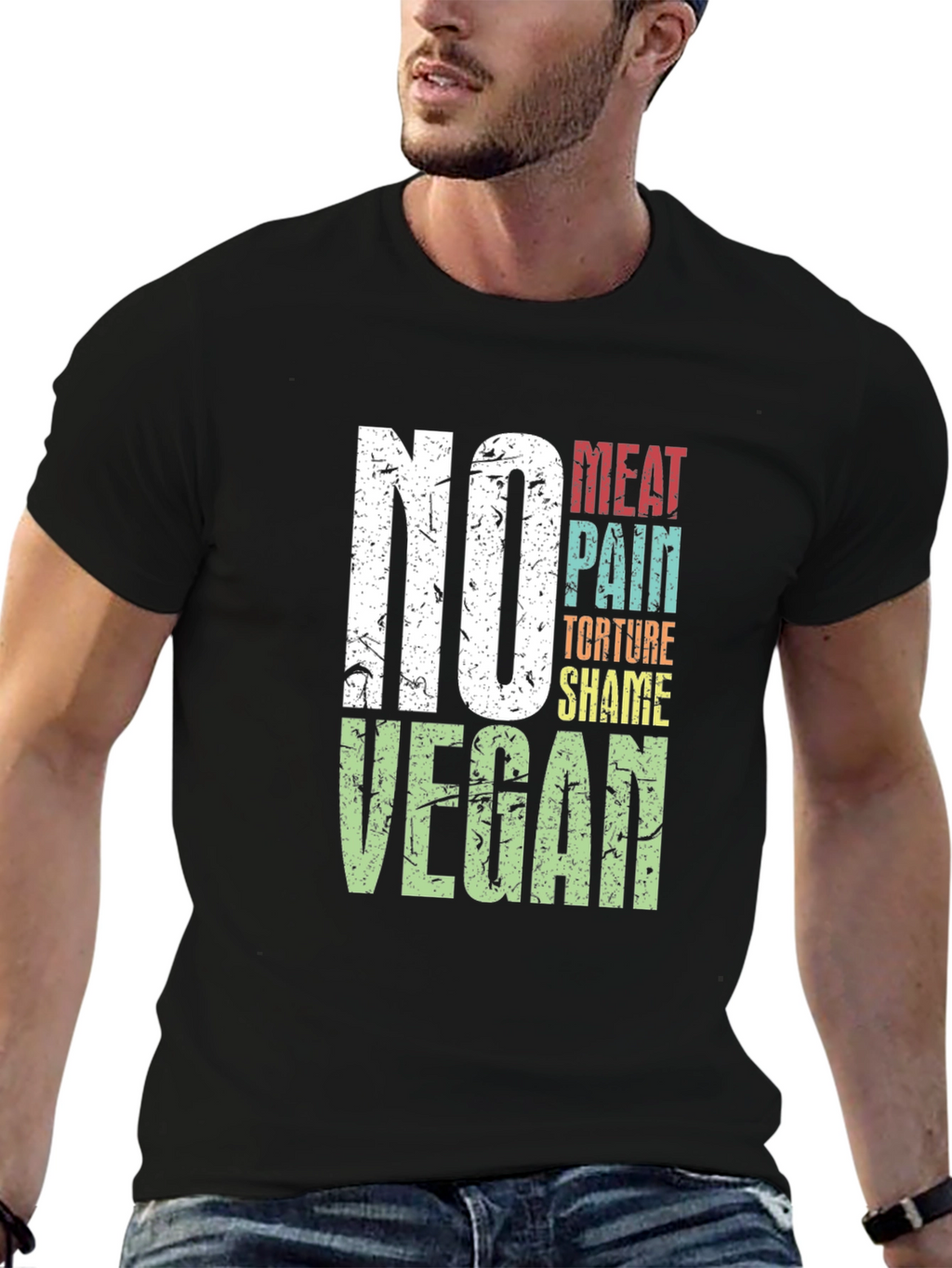 Vegan Slogan Graphic T-Shirt