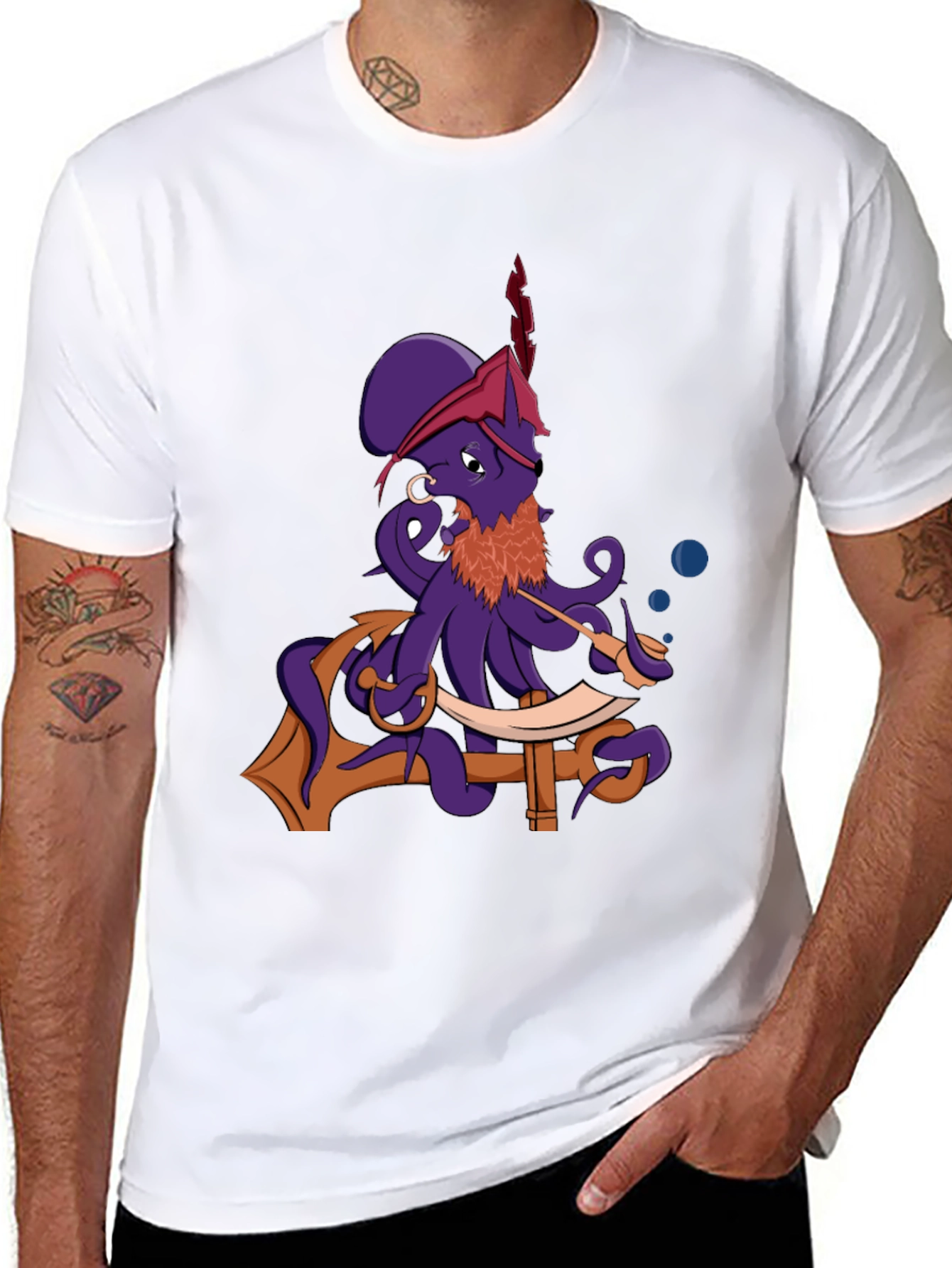 Pirate Octopus T-Shirt - Nautical Adventure