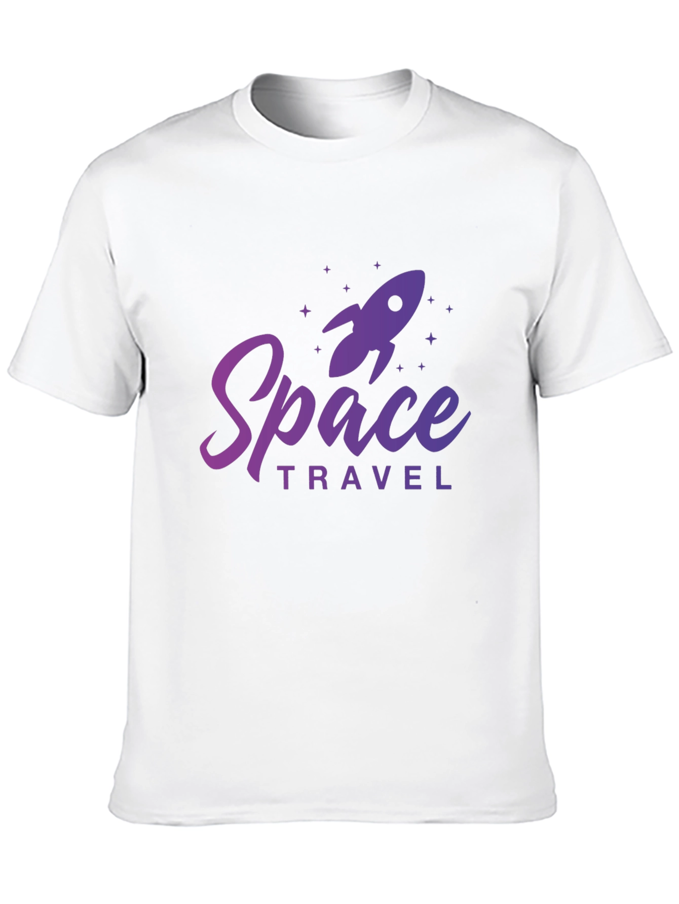 Space Travel Graphic Tee - Black Cotton T-Shirt