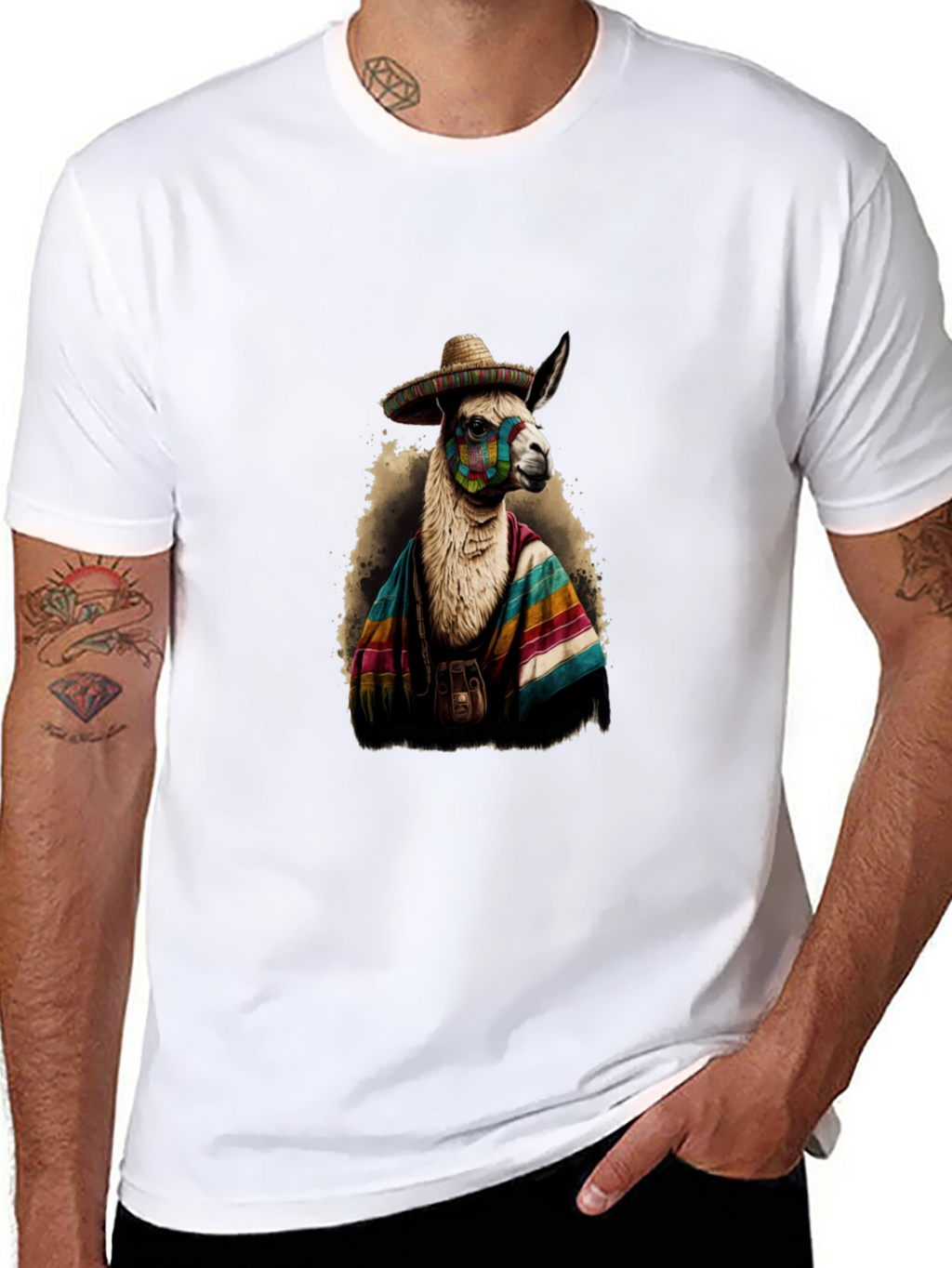 Mexican Llama Graphic T-Shirt