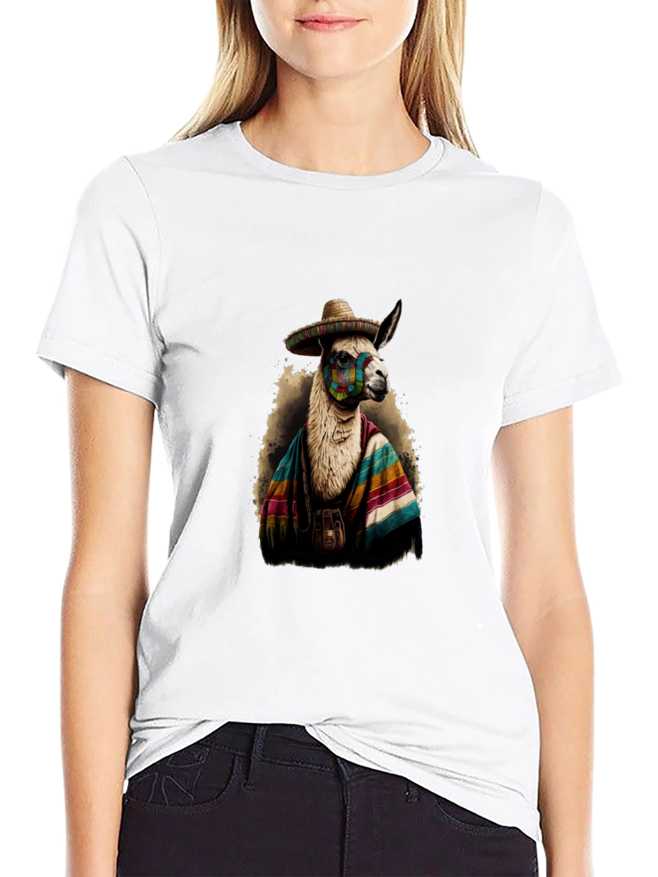 Mexican Llama Graphic T-Shirt