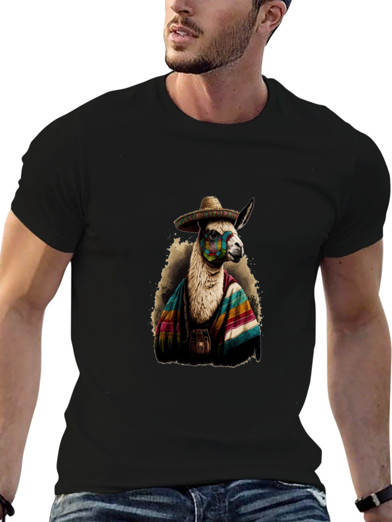 Mexican Llama Graphic T-Shirt
