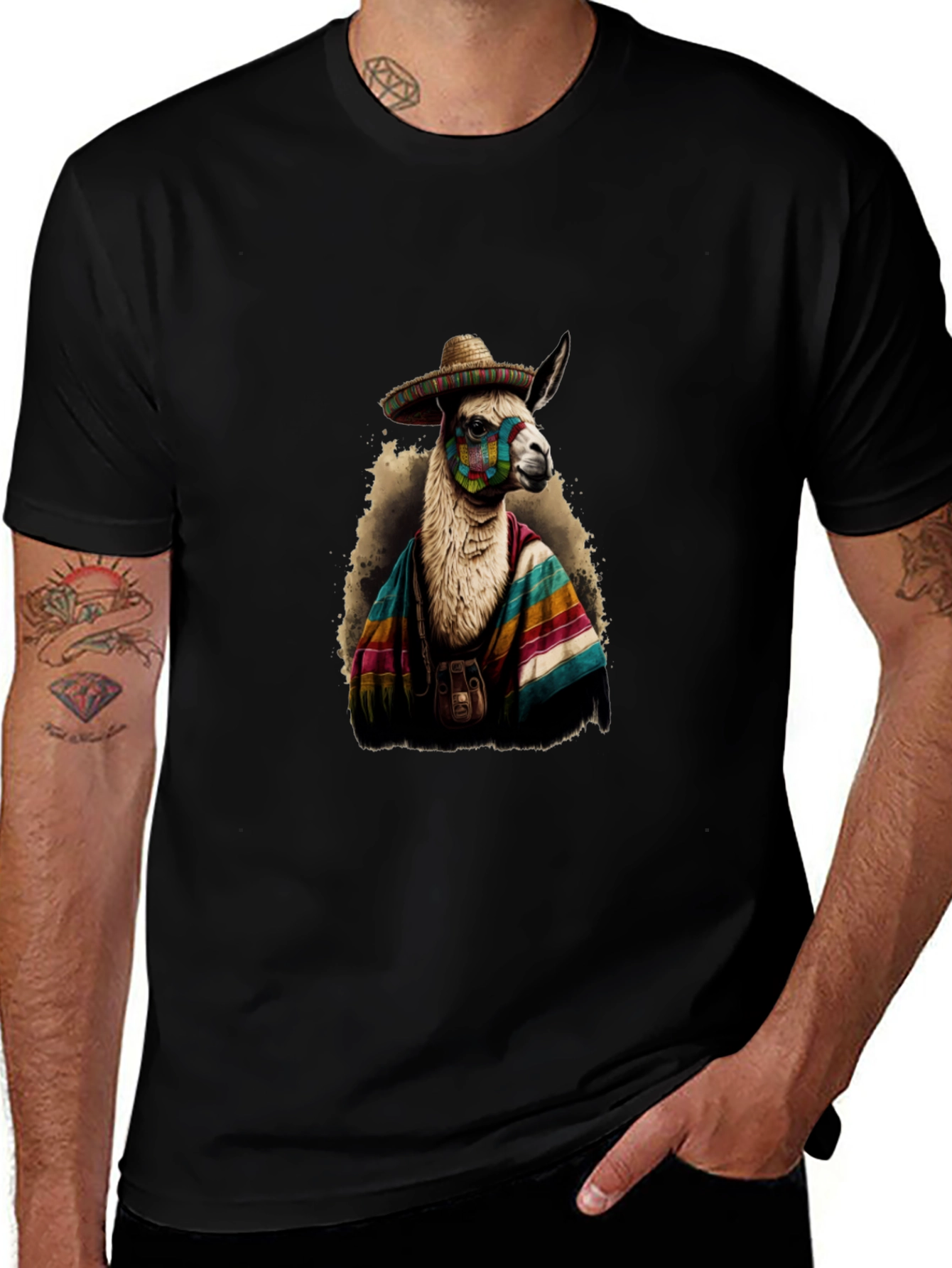 Mexican Llama Graphic T-Shirt