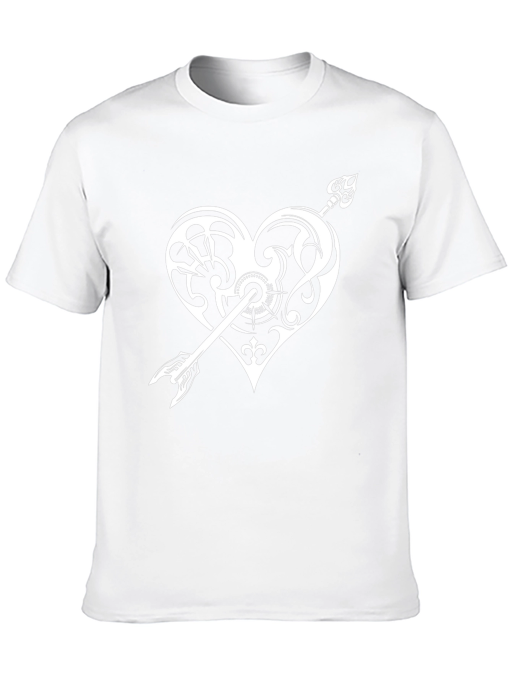 Heart Arrow Graphic Print Tee - Black