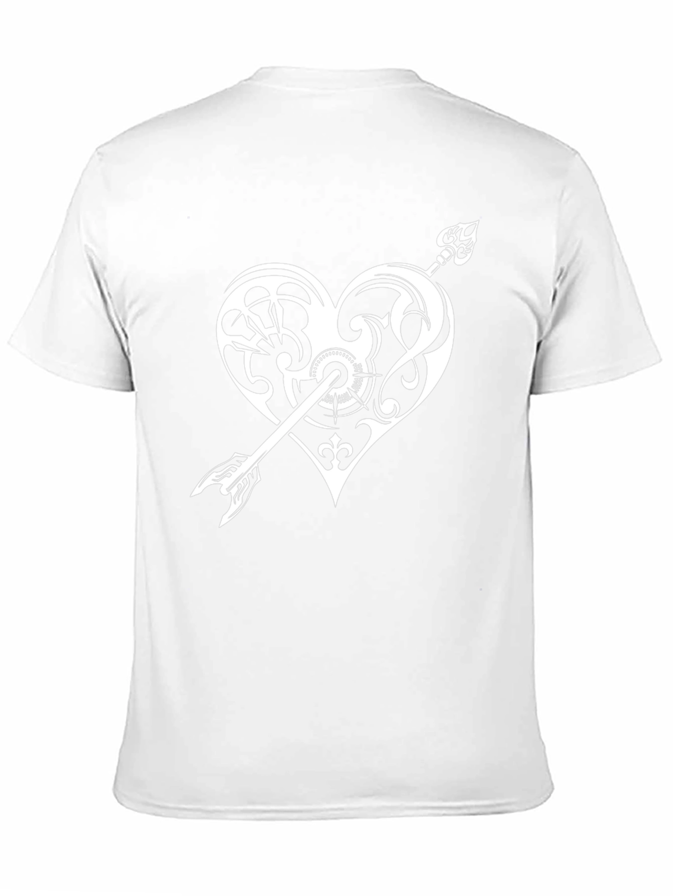 Heart Arrow Graphic Print Tee - Black