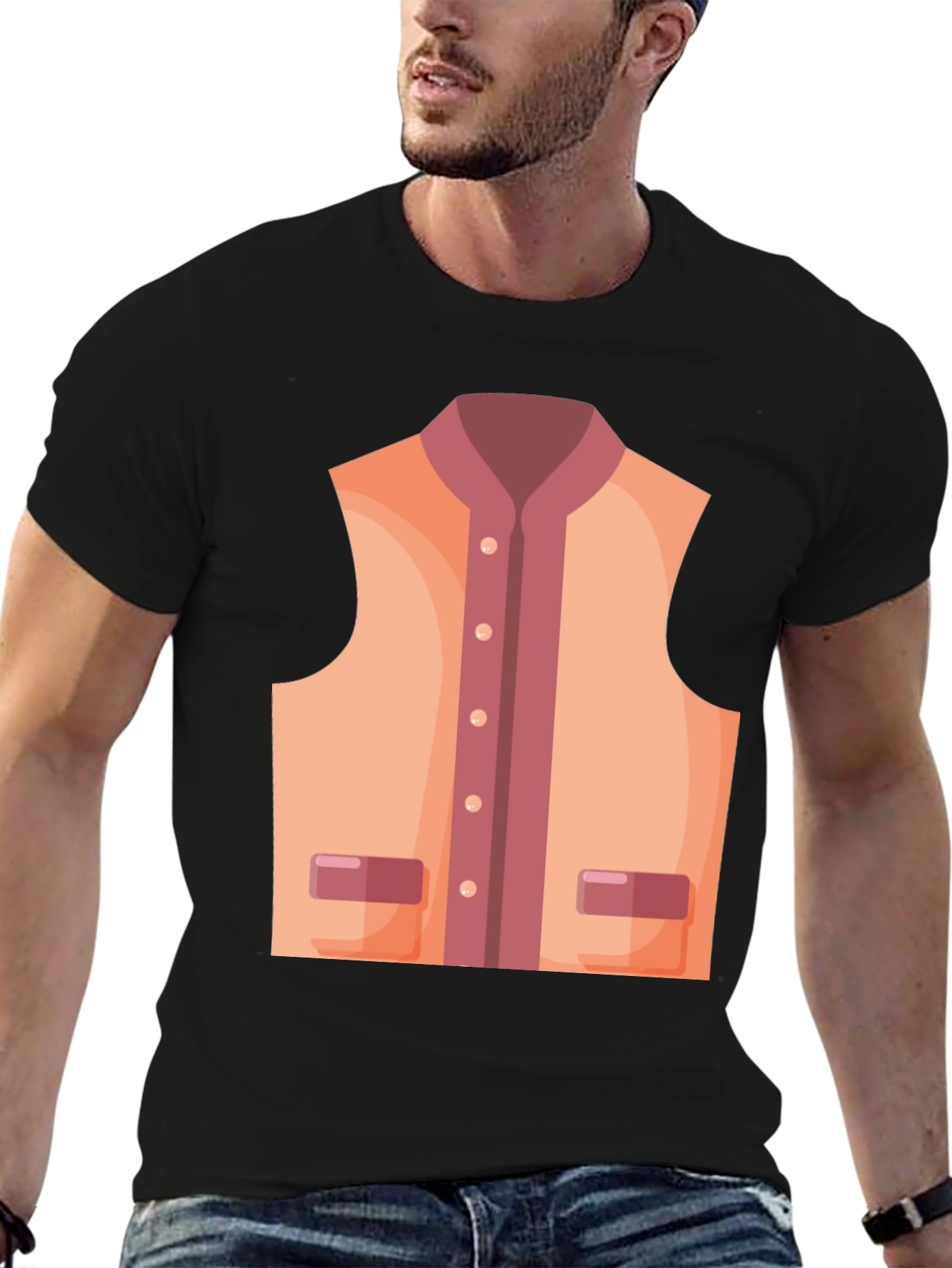 Novelty Vest Graphic T-Shirt