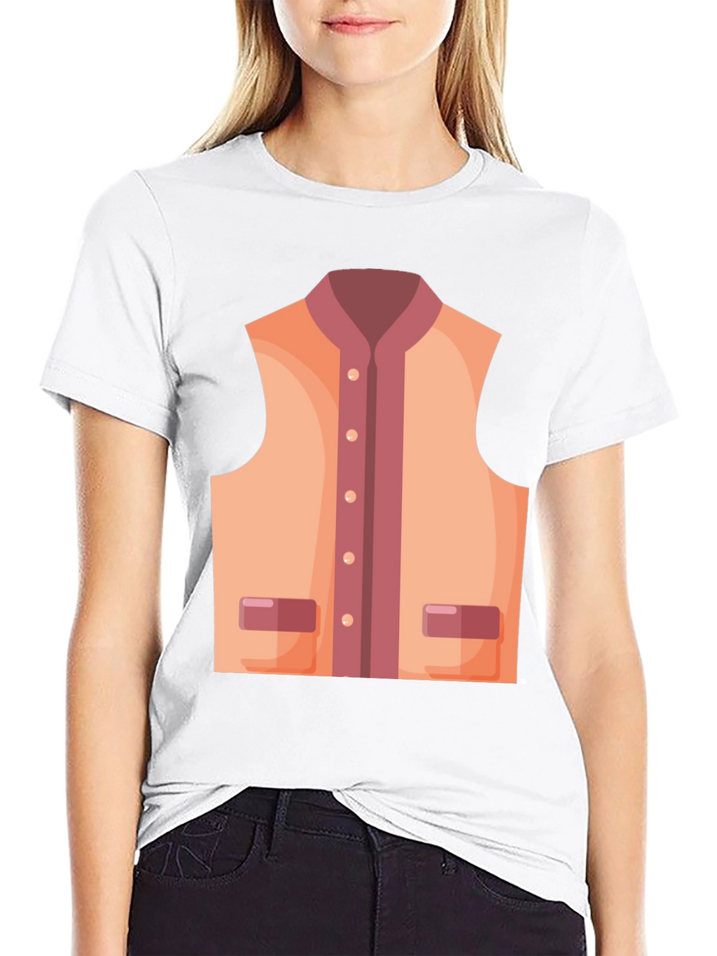 Novelty Vest Graphic T-Shirt