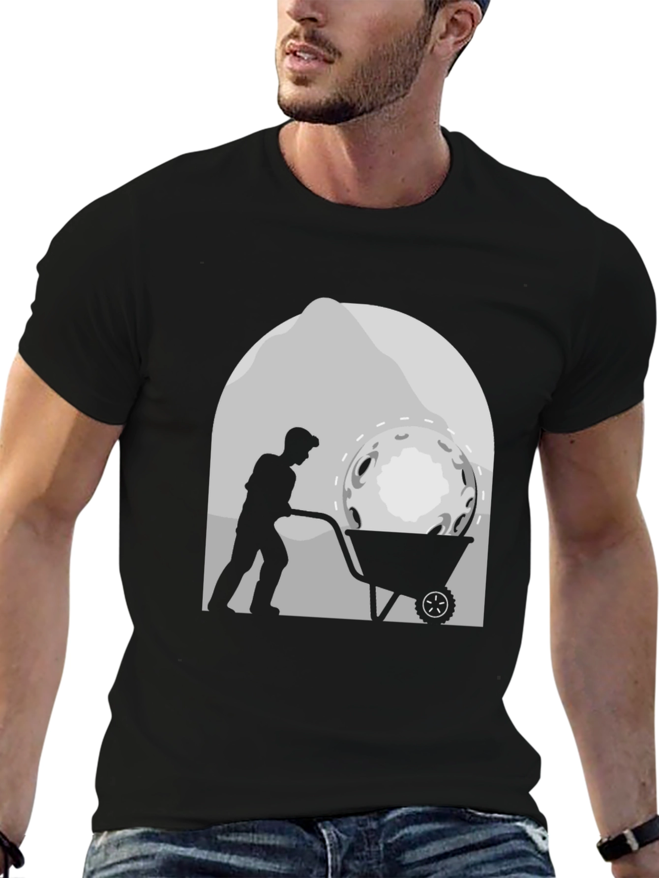 Lunar Miner T-Shirt - Novelty Graphic Tee