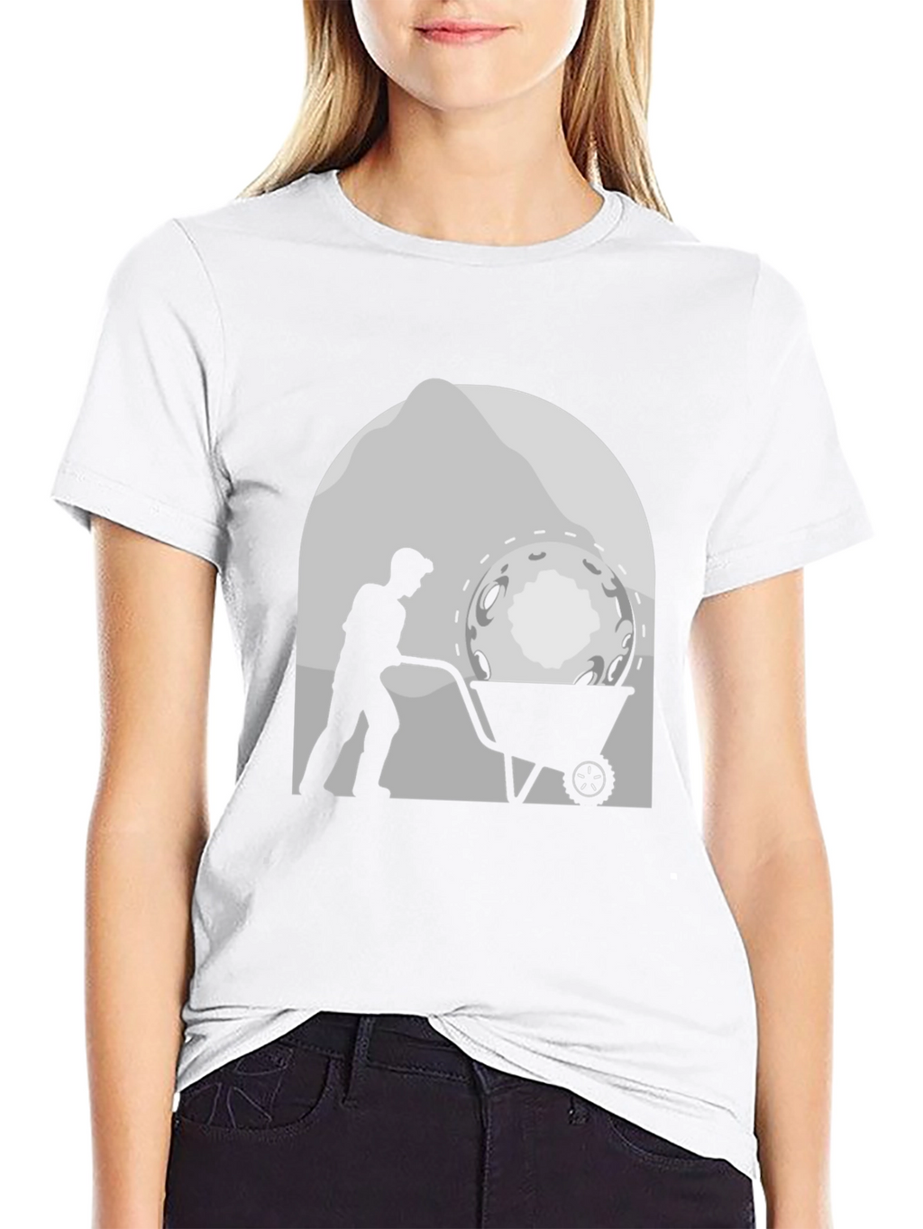 Lunar Miner T-Shirt - Novelty Graphic Tee