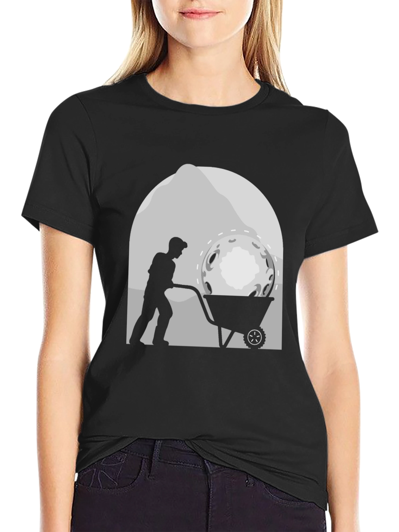 Lunar Miner T-Shirt - Novelty Graphic Tee