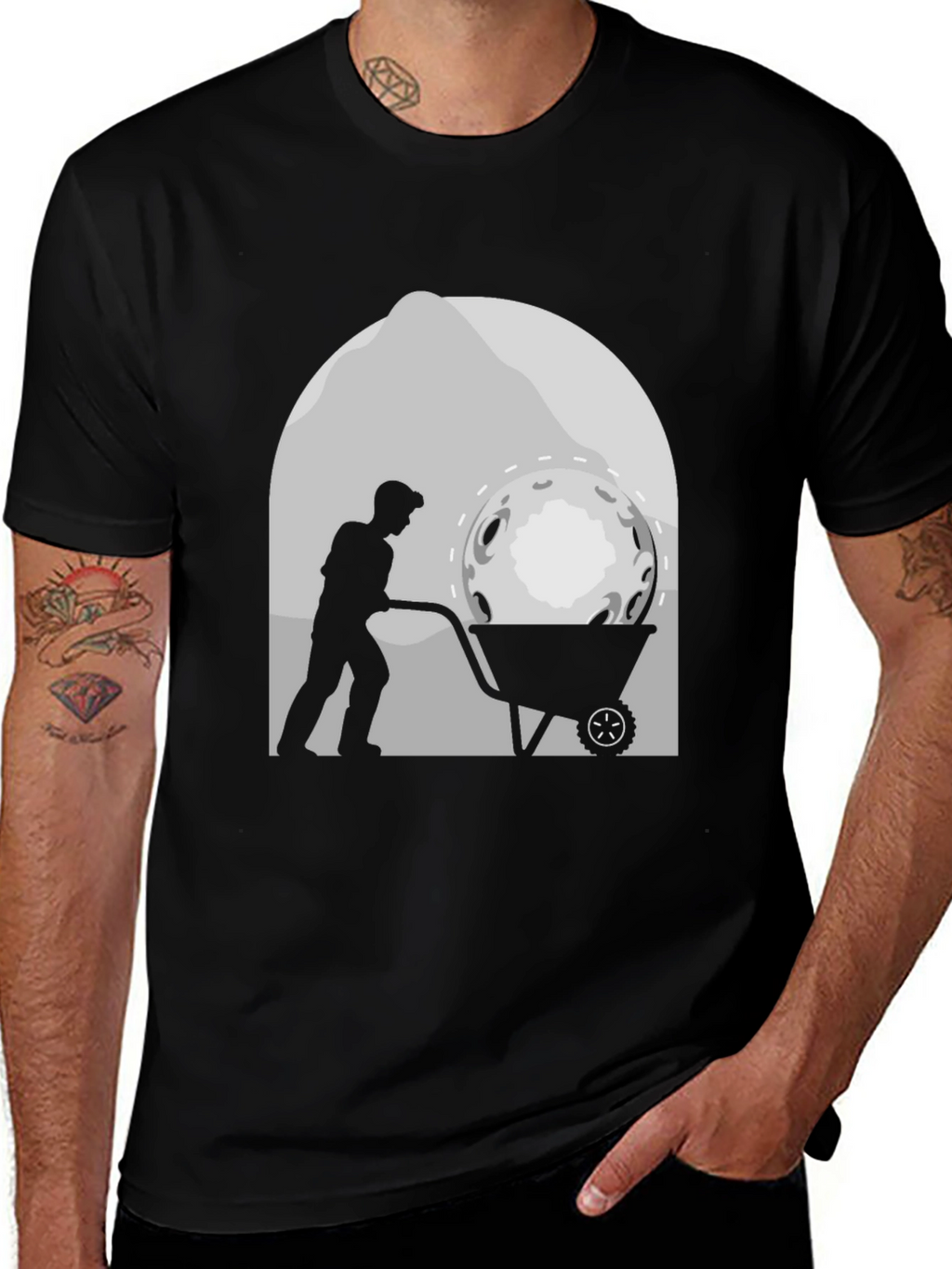 Lunar Miner T-Shirt - Novelty Graphic Tee