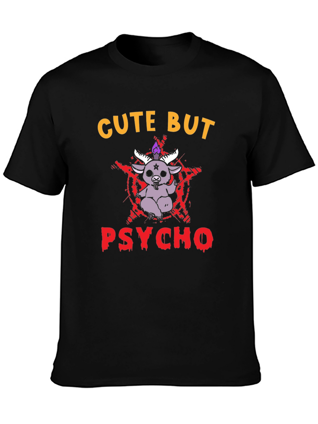 Cute But Psycho T-Shirt - Baphomet Graphic Tee