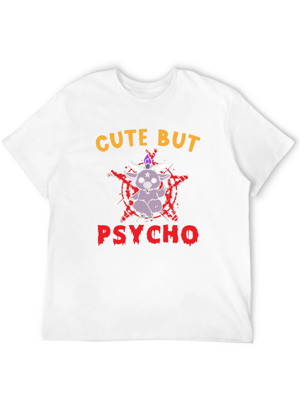 Cute But Psycho T-Shirt - Baphomet Graphic Tee