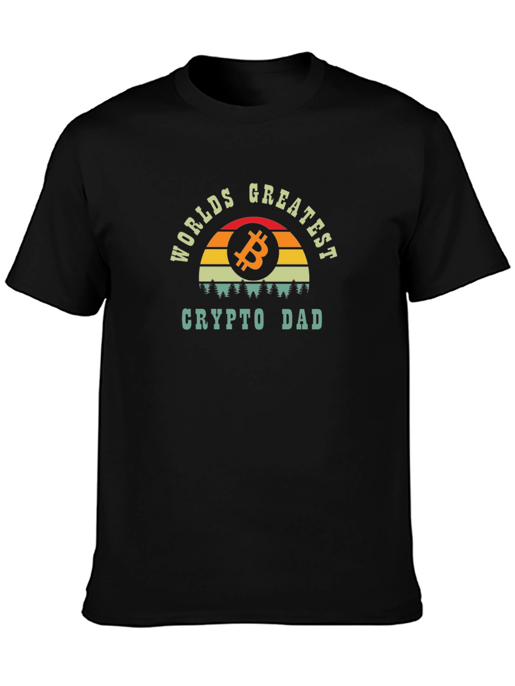 Worlds Greatest Crypto Dad T-Shirt Bitcoin Graphic Tee