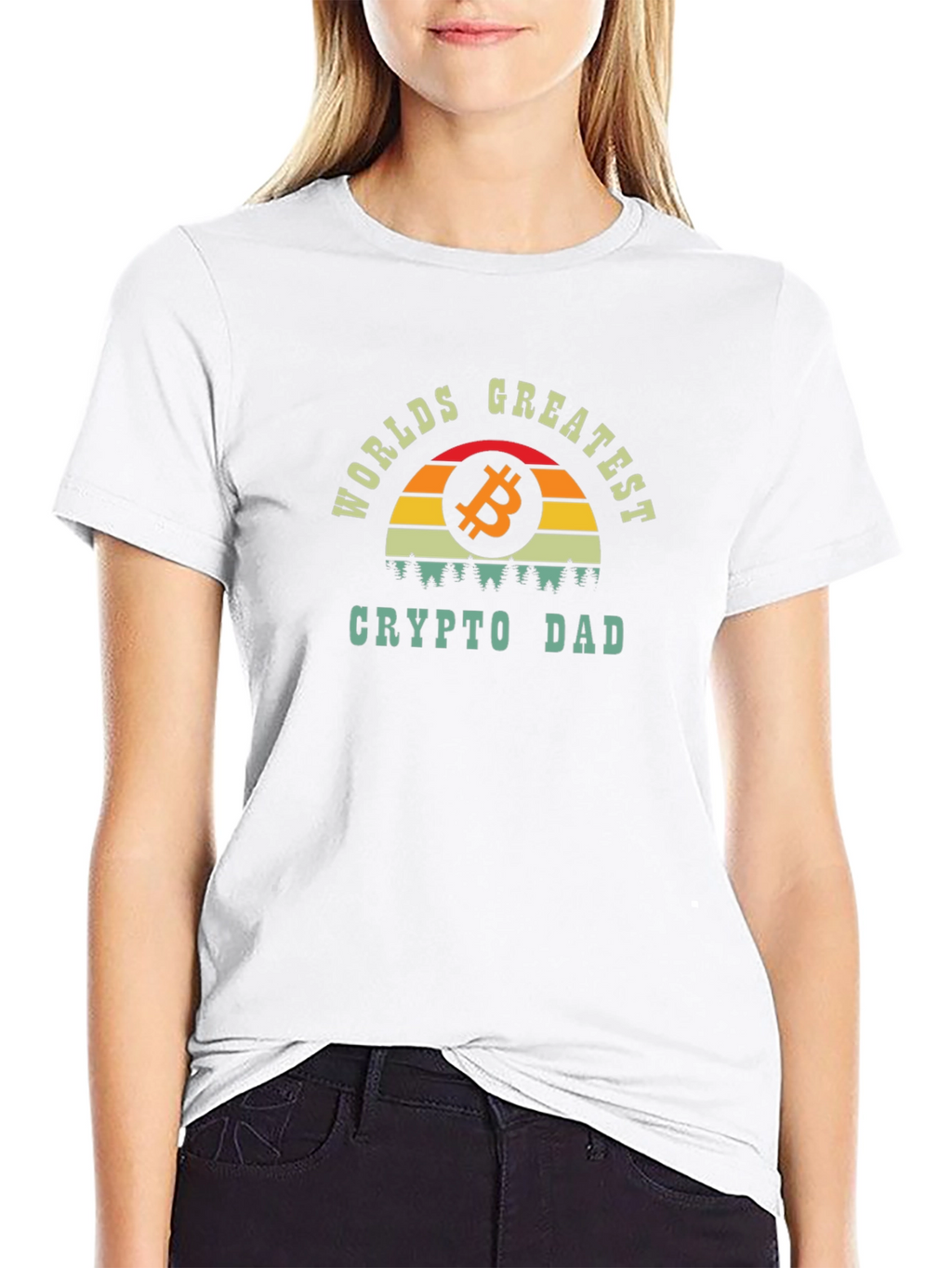 Worlds Greatest Crypto Dad T-Shirt Bitcoin Graphic Tee