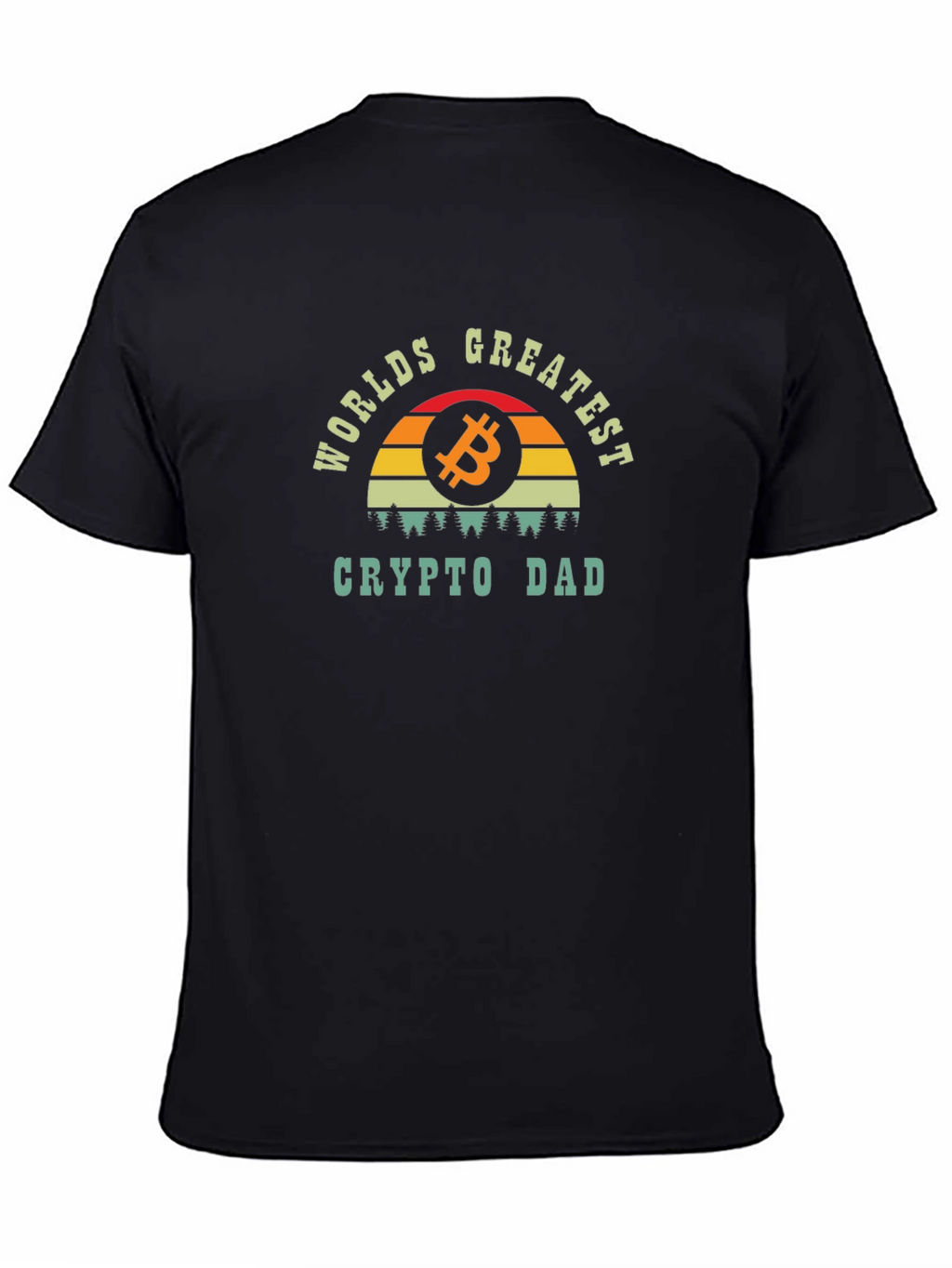 Worlds Greatest Crypto Dad T-Shirt Bitcoin Graphic Tee