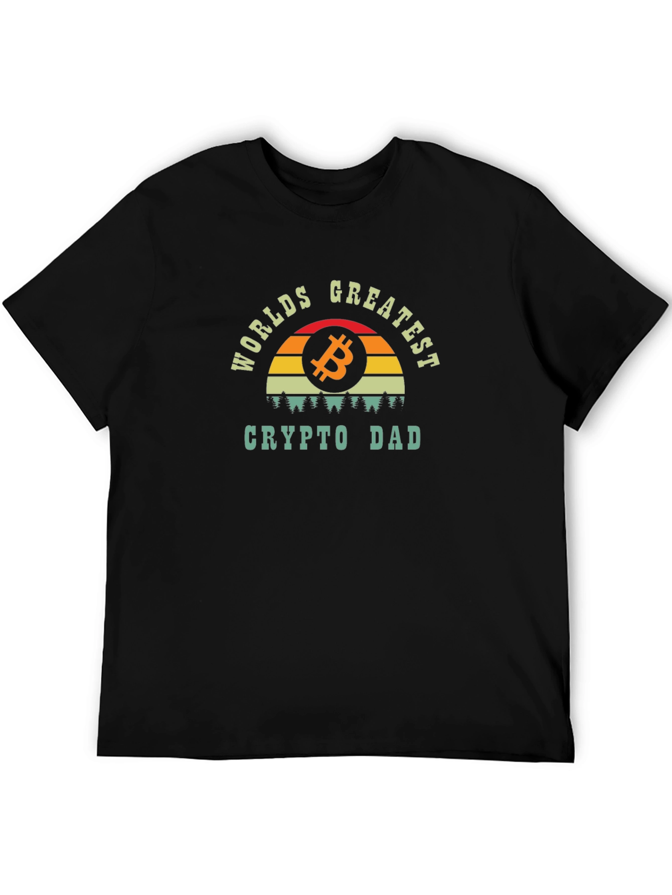Worlds Greatest Crypto Dad T-Shirt Bitcoin Graphic Tee