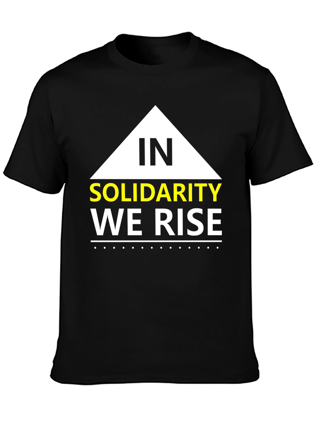 Solidarity We Rise Graphic Tee - Black Cotton